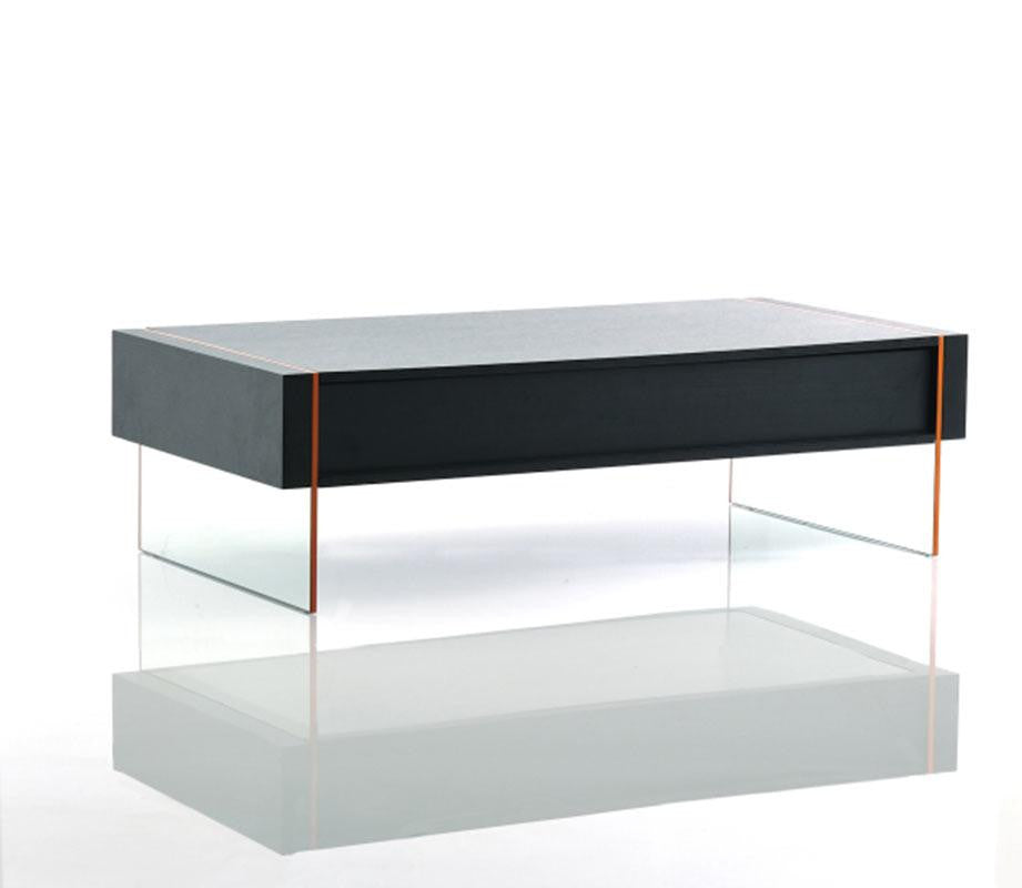 VG Vision Modern Black Oak Floating Coffee Table - Stylish Mid-Century Design for Living Room, Lounge & Office - Perfect for Small Spaces & Home Decor
