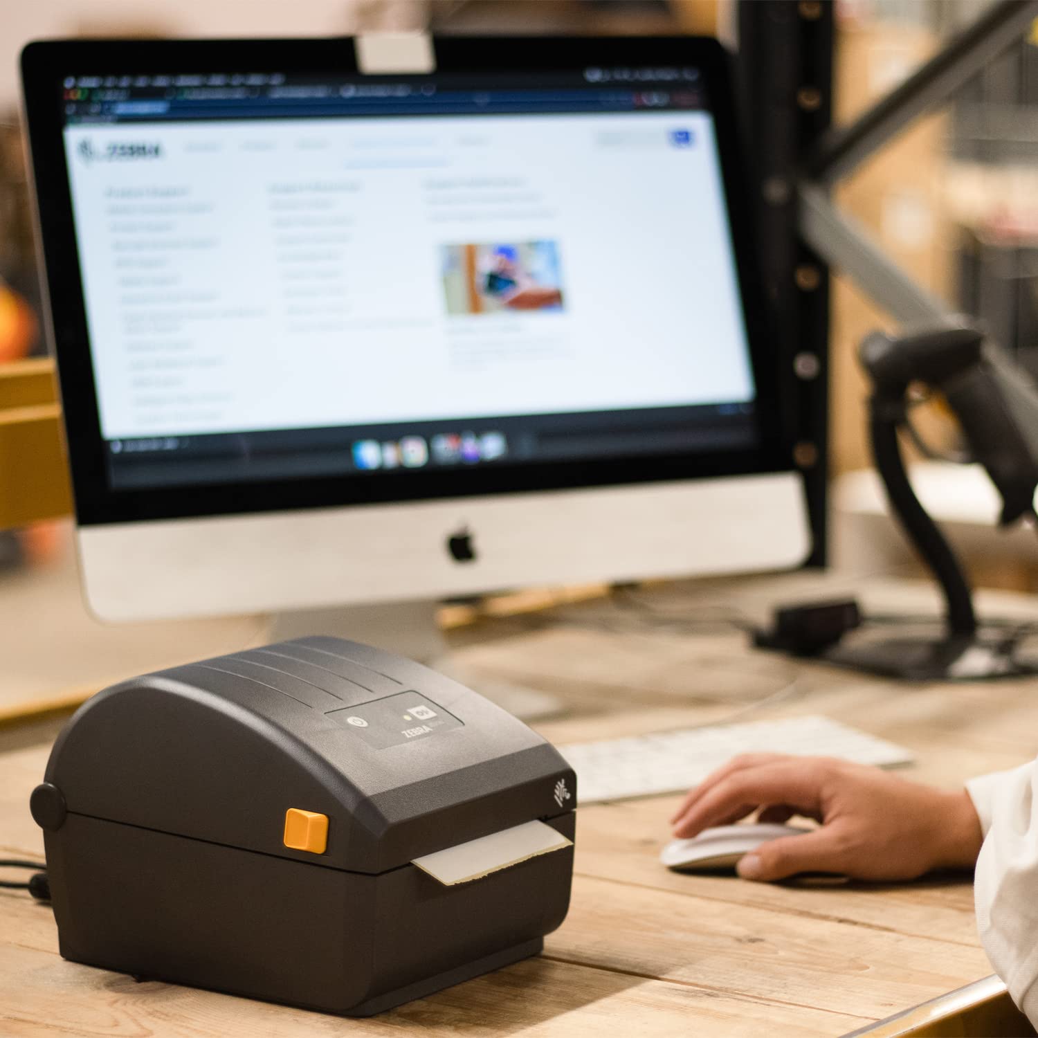 Zebra ZD230 4-Inch Direct Thermal Desktop Printer with USB & Ethernet - Ideal for Shipping Labels, Barcodes, Receipts in Logistics, Retail, Healthcare & Light Manufacturing