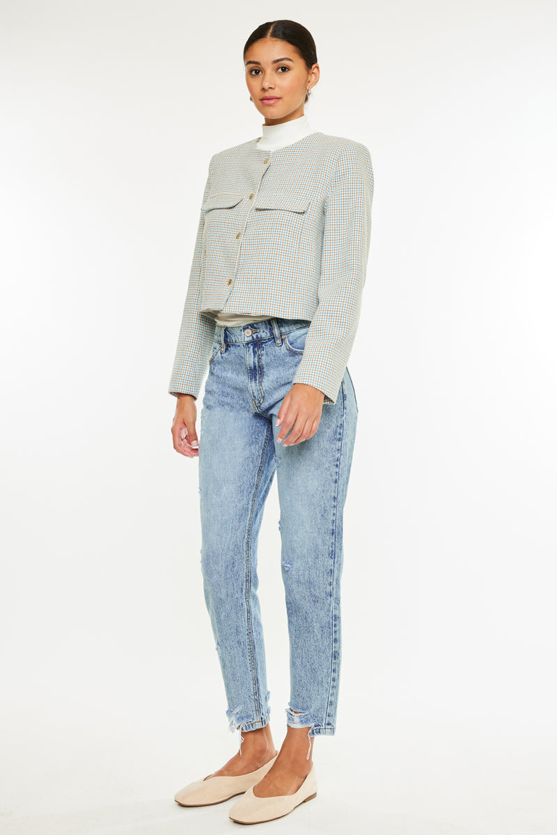 Harvey Ultra High Rise Mom Jeans - Vintage Retro Stretch Denim Pants for Women | Perfect for Casual Outfits, Date Nights & Everyday Wear