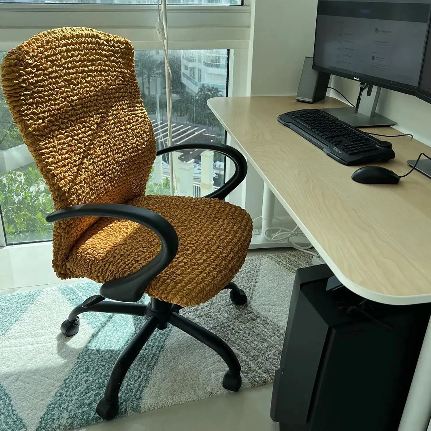 Premium Office Chair Slipcover - Microfiber Collection - Washable & Breathable Chair Cover for Home Office, Gaming, and Workspace - Perfect for Desk Chairs, Task Chairs, and Executive Chairs