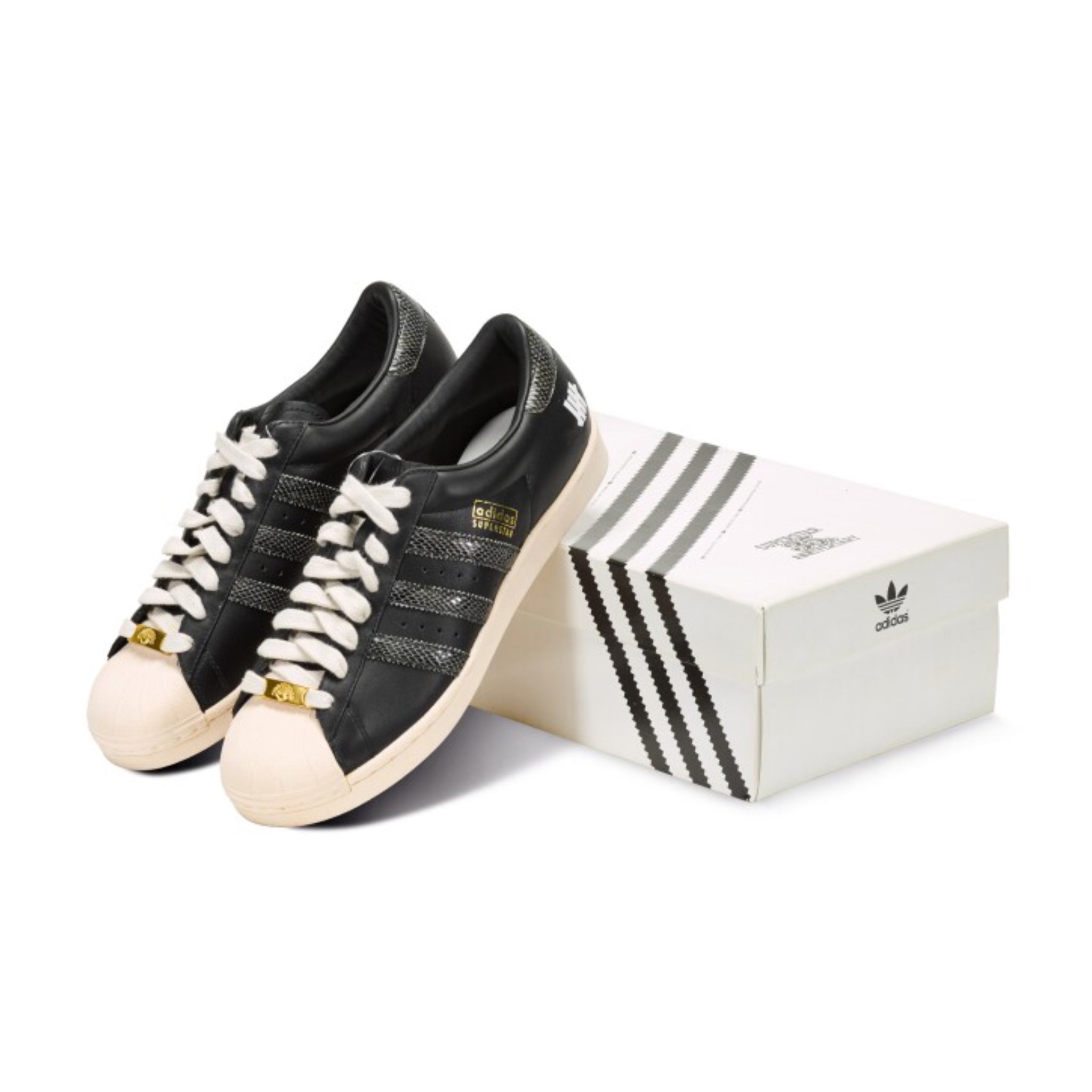 Adidas Original 35th Anniversary Consortium Superstar X Undefeated Sneakers - Black & White Retro Basketball Shoes for Men & Women | Perfect for Streetwear, Casual Outfits & Sneaker Collectors