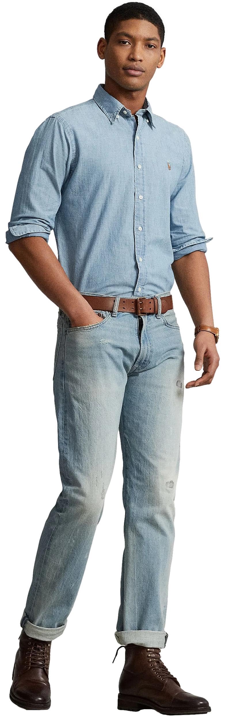 POLO RALPH LAUREN Men's Big & Tall Long Sleeve Oxford Button-Down Shirt - Premium Comfort for Business Casual & Office Wear