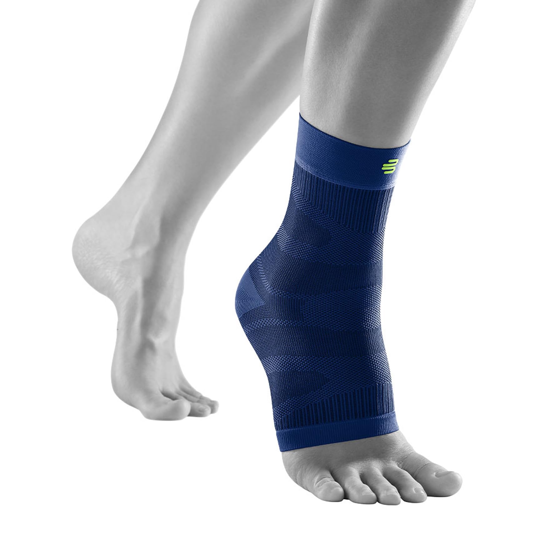 Bauerfeind Sports Compression Ankle Support Sleeve - Unisex Medium Navy Blue - for Running, Basketball, Soccer & Fitness - Left/Right Foot - Injury Prevention & Recovery Aid (Perfect for Athletes & Active Lifestyles)