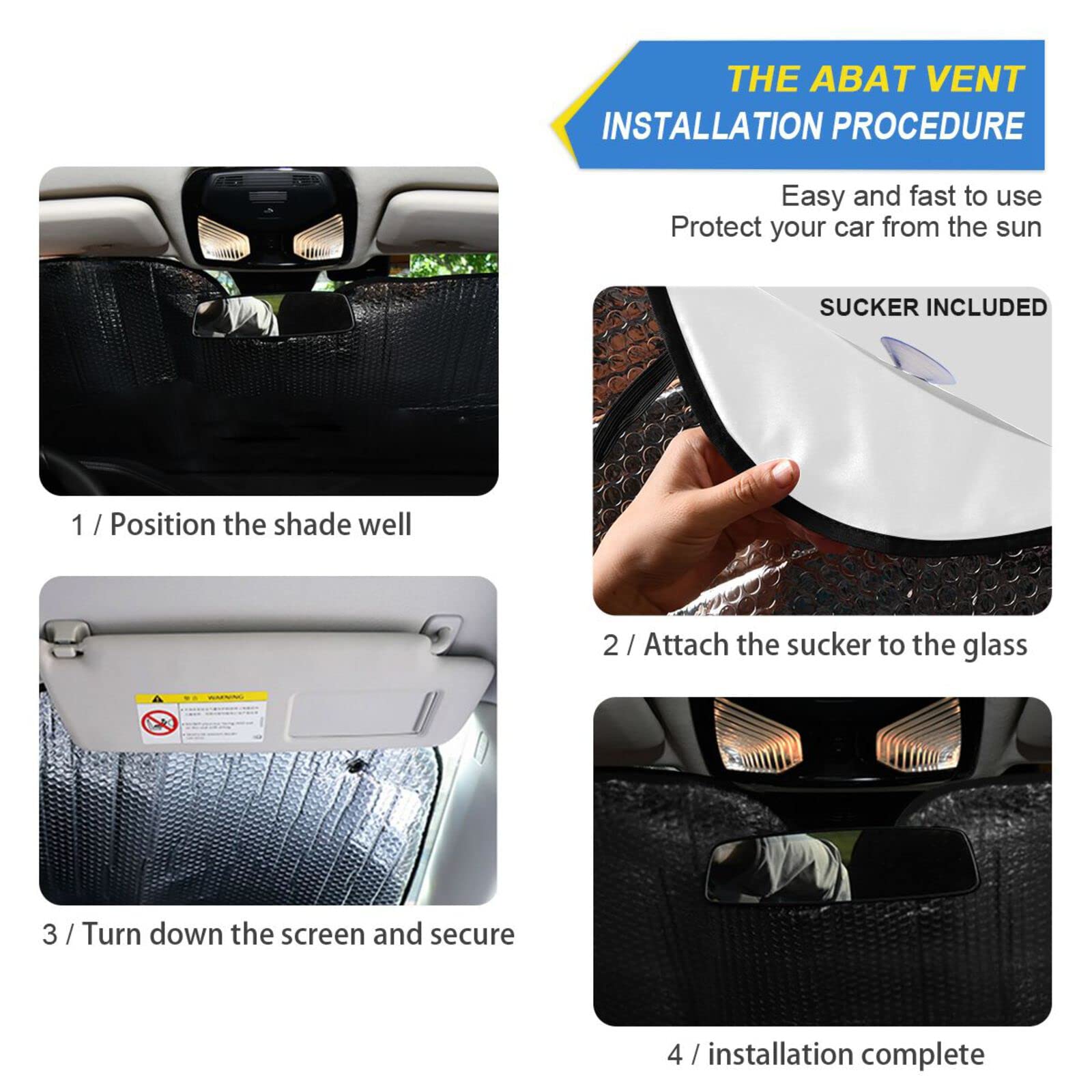 Realistic Eyeball Windshield Sun Shade for Car, Truck & SUV - UV Protection Car Window Shades & Sun Visor Accessories for Men, Women & Baby - Perfect for Summer Driving, Road Trips and Parking Protection