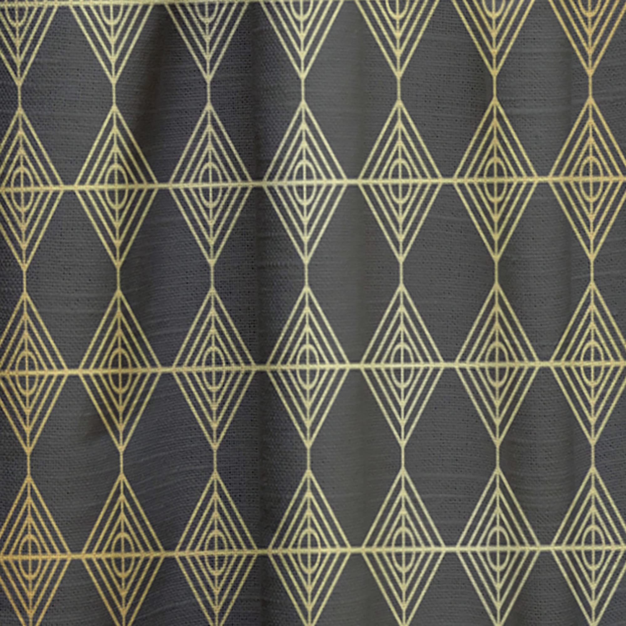 DesignQ Luxury Metallic Geometric Curtains - Thermal Insulated Single Panel (52x90 Inches) for Bedroom & Living Room - Elegant Home Decor & Blackout Drapes for Better Sleep & Energy Savings