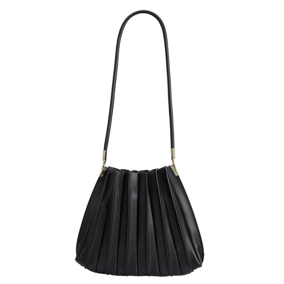 Stylish Carrie Pleated Vegan Leather Shoulder Bag for Women | Eco-Friendly & Cruelty-Free | Perfect for Work, Travel & Everyday Use