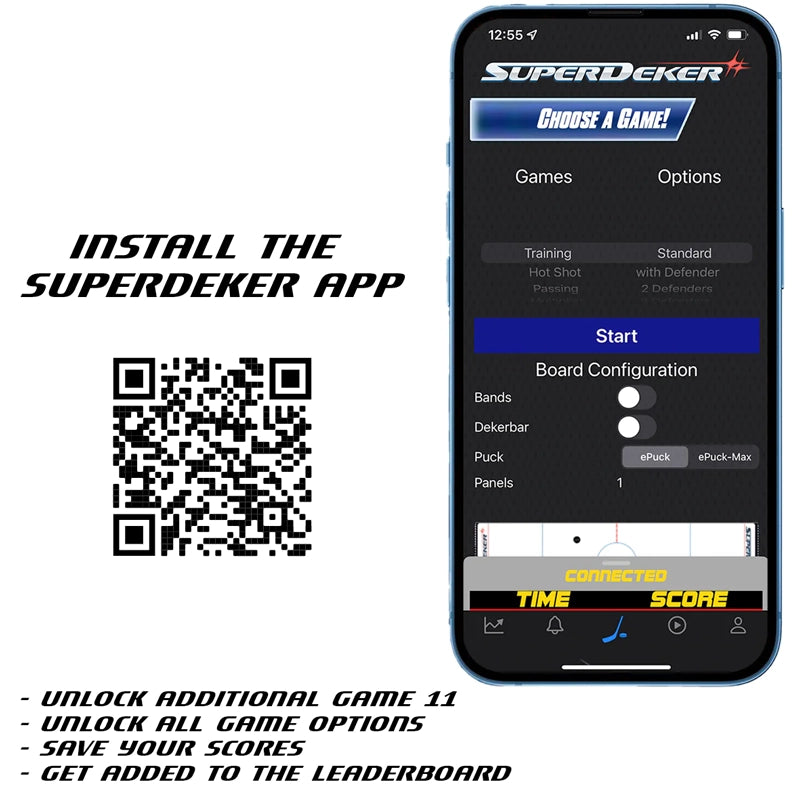 SuperDeker Pro 3 Panel Hockey Training System - Improve Stickhandling & Shooting Skills for Ice & Street Hockey Players | Perfect for Home, Rink & Backyard Practice