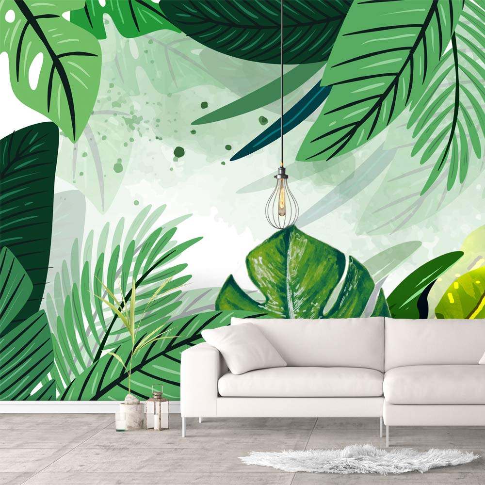 Green Plants & Animals Removable Wallpaper - Peel and Stick Wall Mural for Bedroom Decor (100x144 inches) - Perfect for Nursery, Kids Room & Home Office