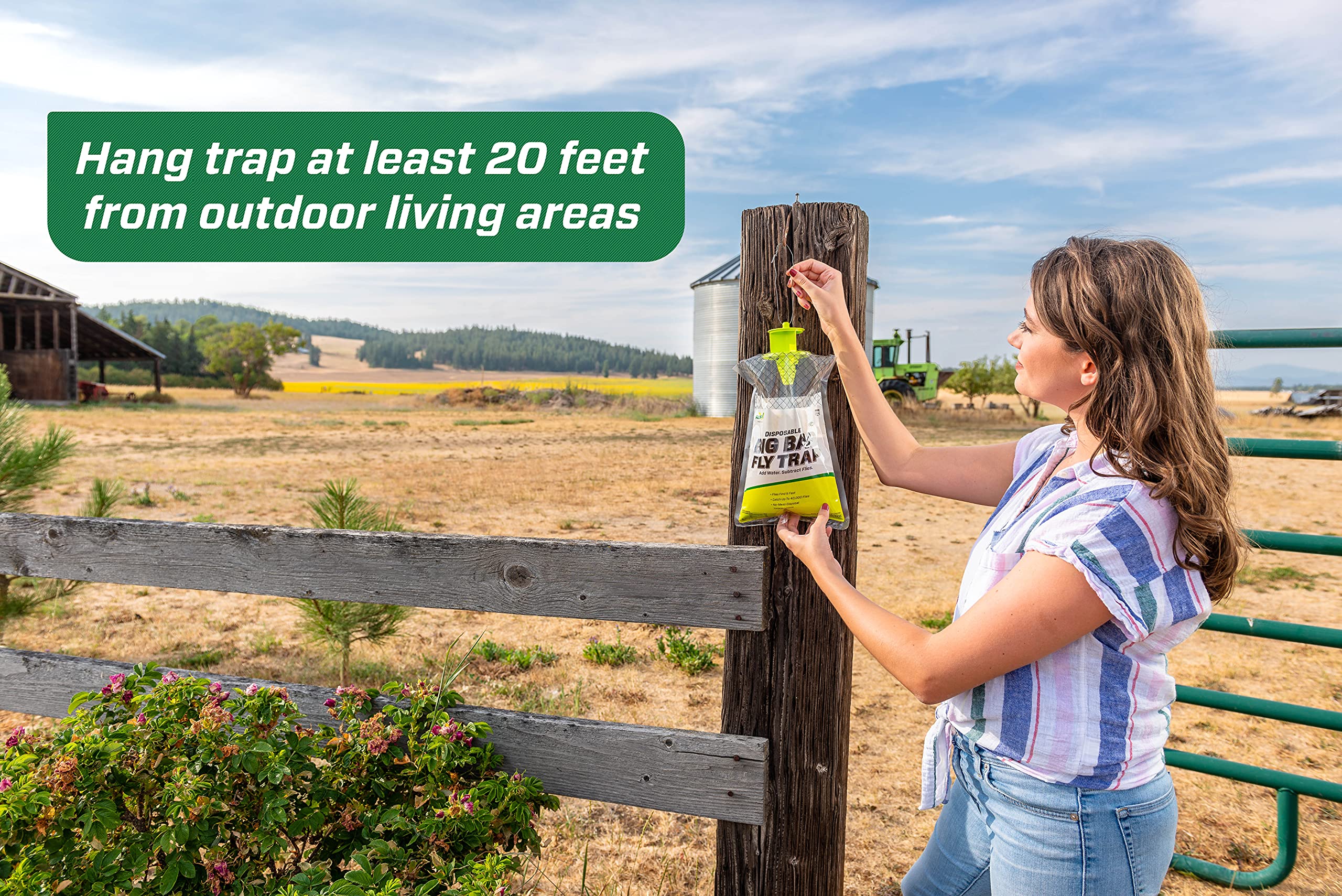 RESCUE! Big Bag Fly Trap – Disposable Outdoor Fly Catcher for House, Yard, Garden | 24 Pack Fly Traps for Effective Pest Control | Ideal for Patio, Barn, Farm & Backyard Use