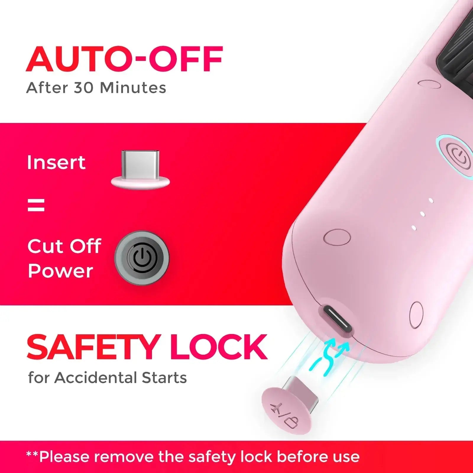 Tymo Portable Pink Hair Straightener - Compact Travel Flat Iron for Smooth & Shiny Hair at Home or On The Go