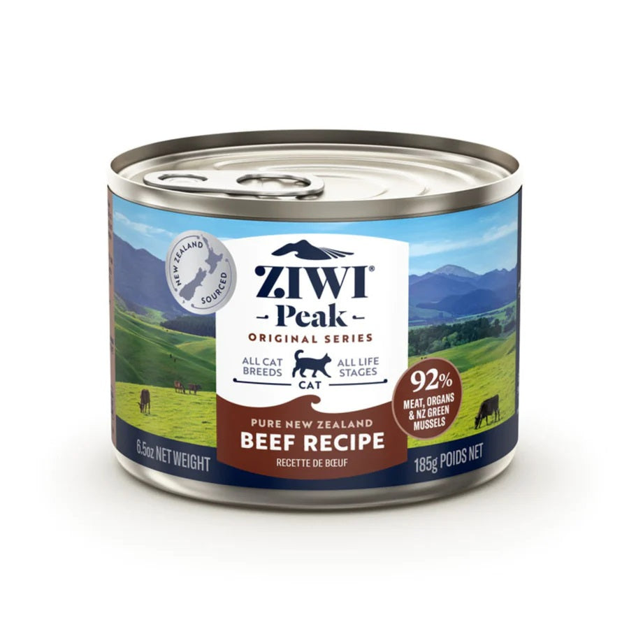 Ziwi Peak Grain-Free Wet Cat Food - High Protein Beef Recipe for Adult Cats - Natural & Healthy Cat Food for Indoor & Outdoor Cats - Perfect for Mealtime & Special Treats
