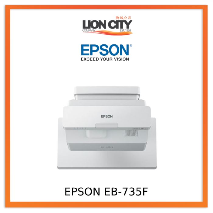 Epson EB 735F Full HD 1080P 3LCD Laser Projector - Home Theater & Business Presentations | High Brightness, Long Lamp Life, Wireless Connectivity