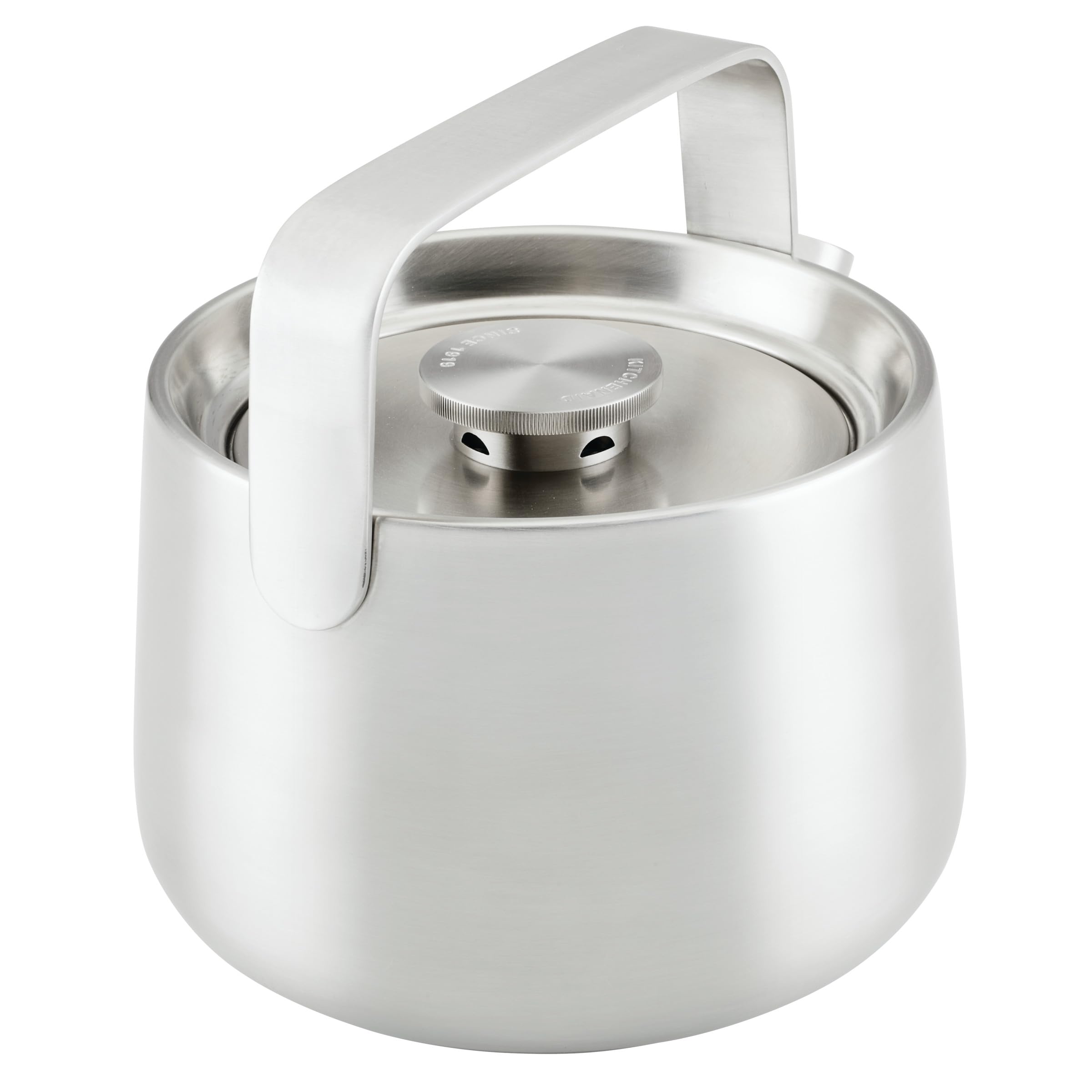 KitchenAid 1.9 Quart Stainless Steel Whistling Tea Kettle - Brushed Finish for Stovetop Use | Perfect for Boiling Water for Tea, Coffee & Cooking | Durable & Stylish Kitchen Essential