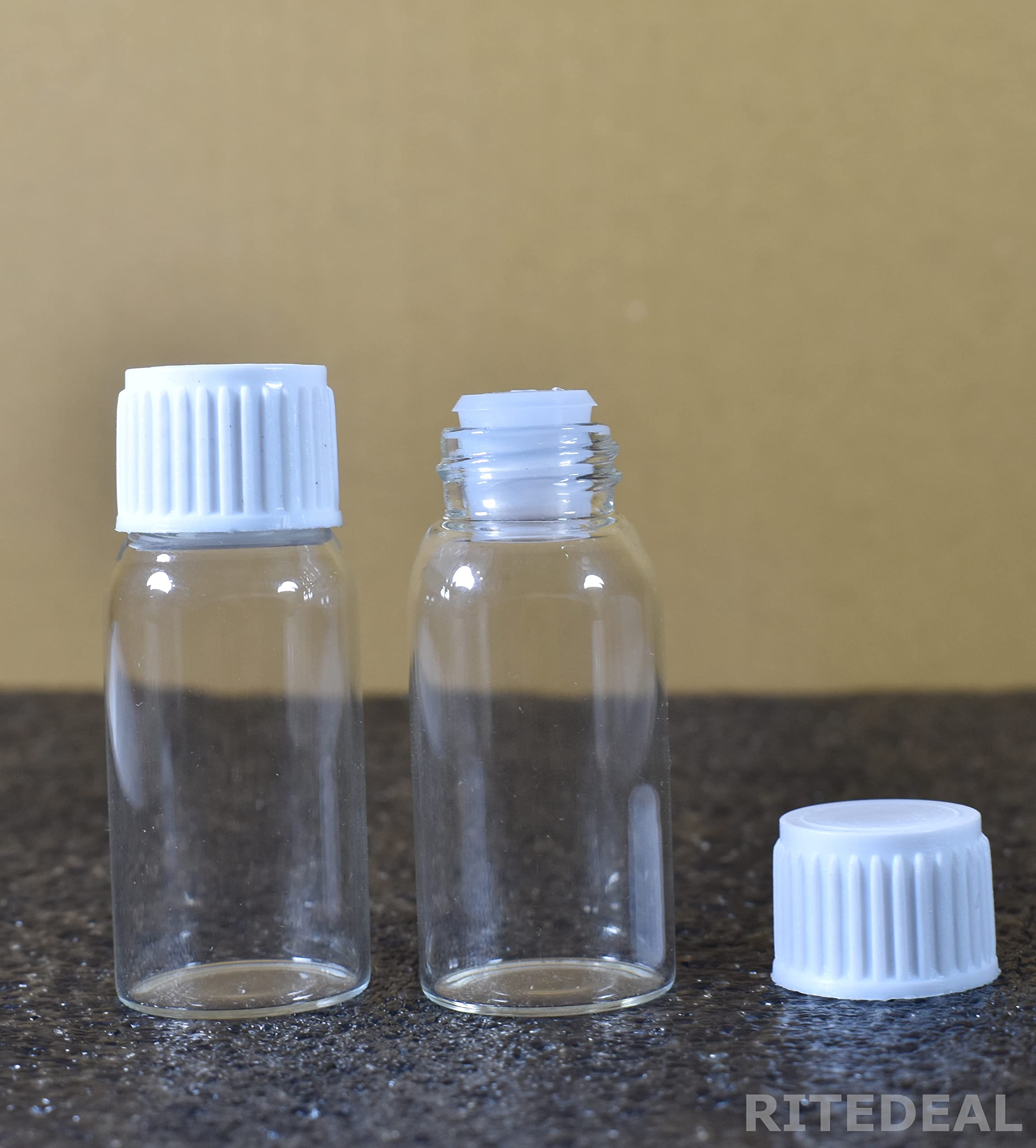 **RITEDEAL 10ml Clear Glass Bottles with Dropper - 10 Pack for Essential Oils, Medicines, Homeopathy - Airtight Screw Cap & Dropper Plug - Perfect for DIY, Travel, and Storage**