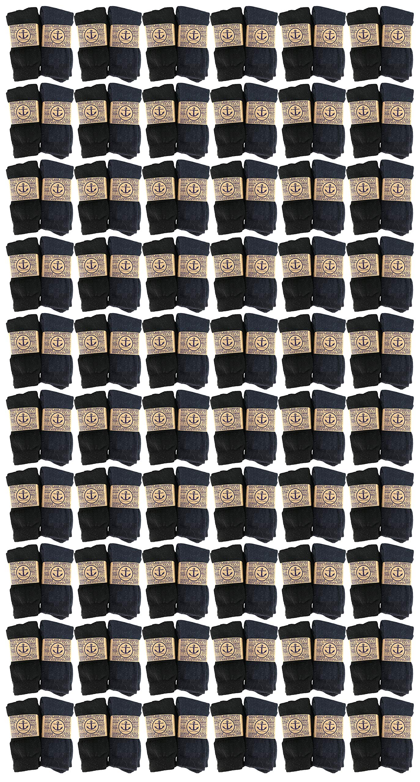 Yacht & Smith Wholesale Bulk Winter Thermal Boot Socks for Men & Women - 12 Pairs Pack, Thick Warm Wool Blend Hiking Socks for Snow Boots, Work Boots & Outdoor Activities