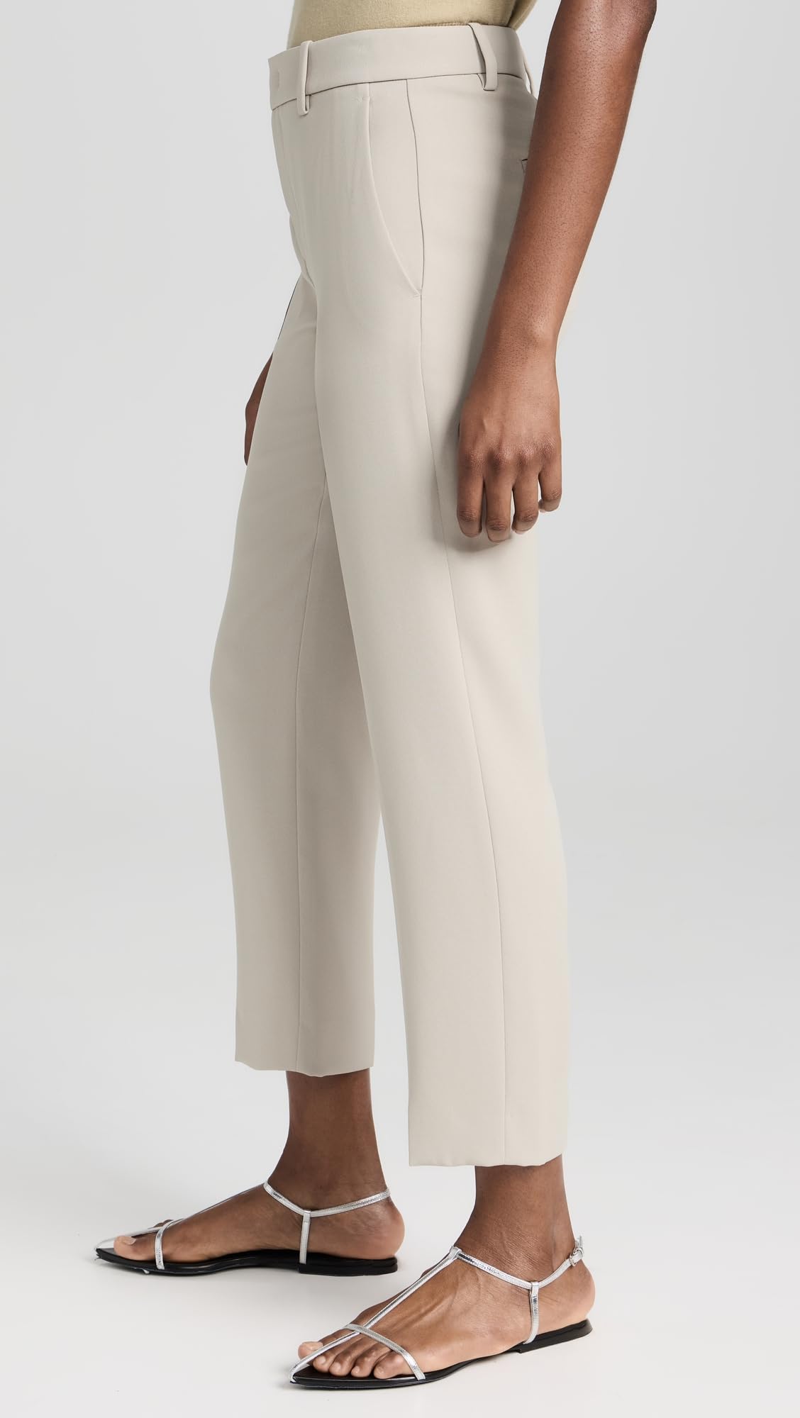 Vince Women's Crepe Tailored Straight Leg Pants - Slim Fit Office Trousers for Business Casual & Professional Workwear