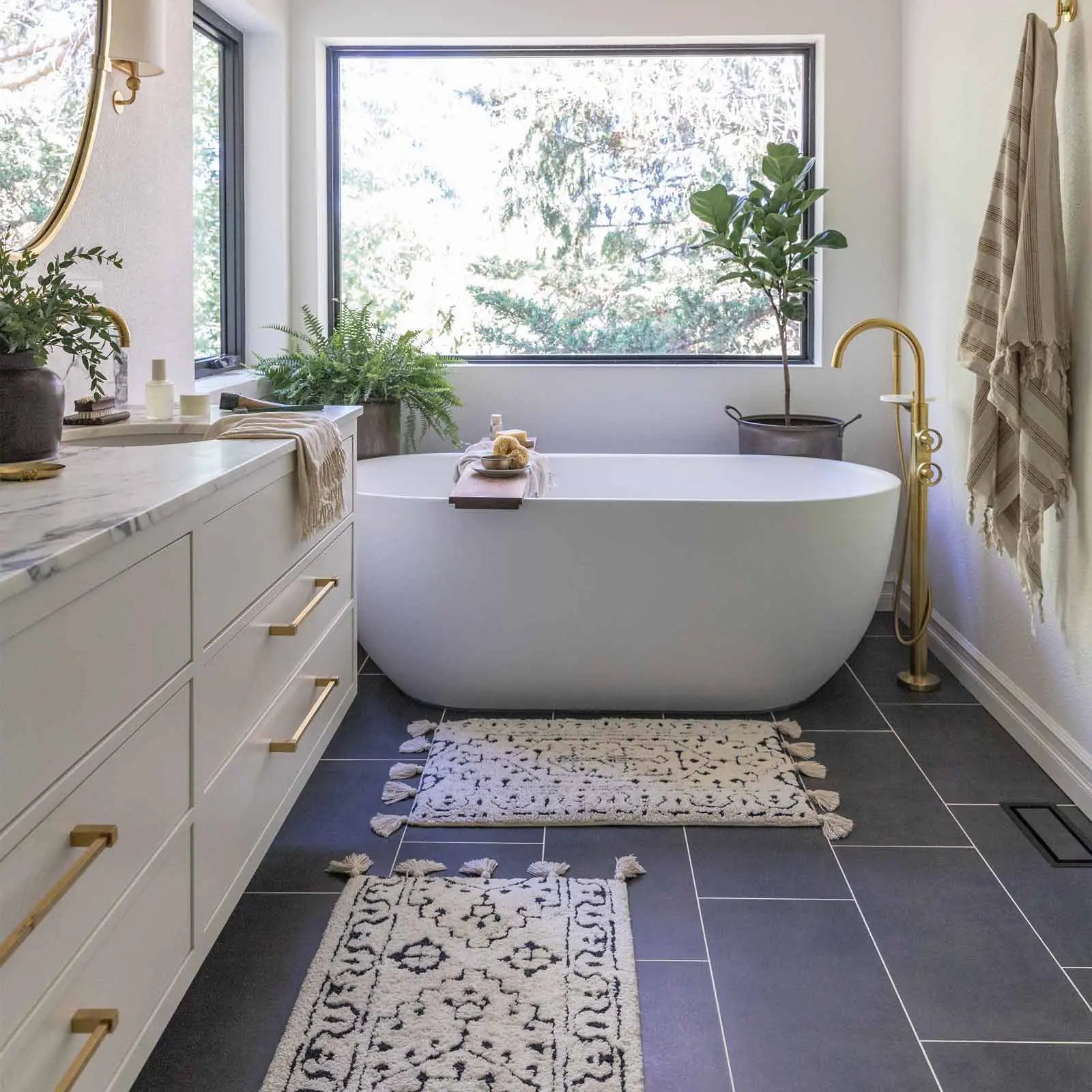 Soft and Absorbent Bath Mat - Arden Non-Slip Bathroom Rug for Safety and Comfort | Perfect for Bathroom, Shower, and Vanity Areas