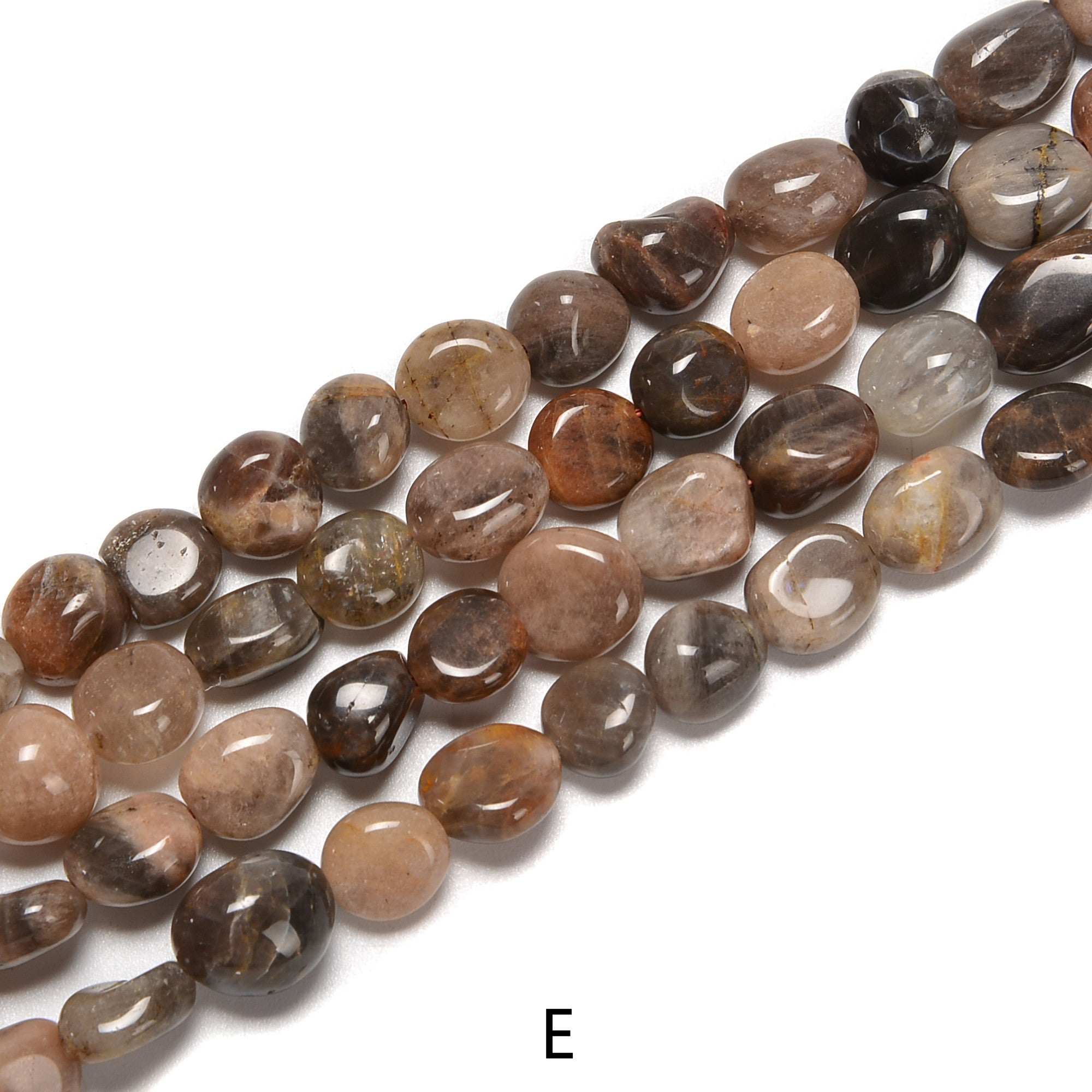 Gemstone Pebble Nugget Beads - 8x10mm 15.5'' Strand (Carnelian, Aventurine, Jade, Moonstone, Eagle Eye, Sodalite, Garnet) for Jewelry Making, DIY Craft & Beading Projects