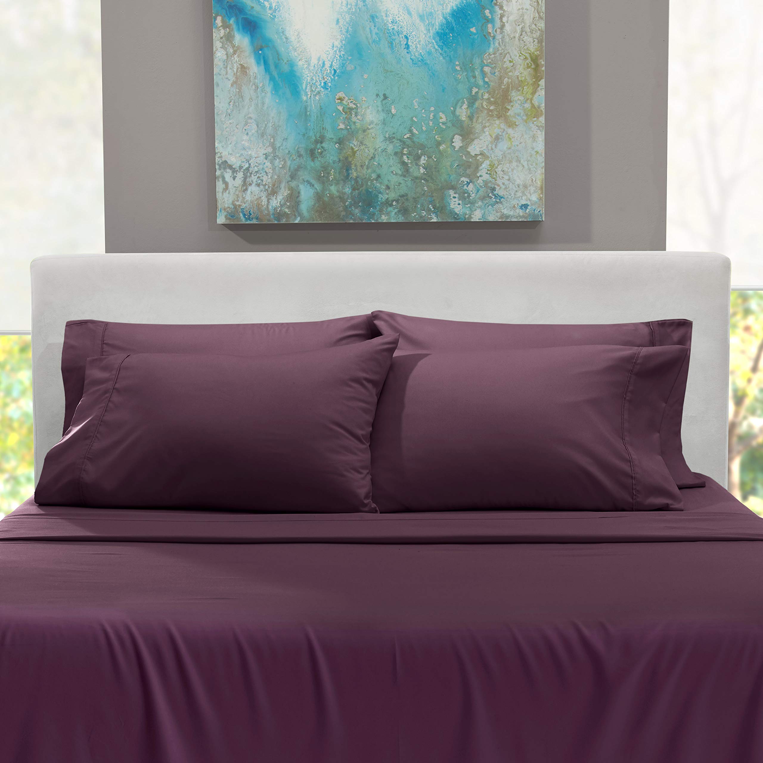 Luxury 6-Piece King Size Sheet Set - 100% Cotton 800 Thread Count Ultra Soft Bed Sheets with Deep 24
