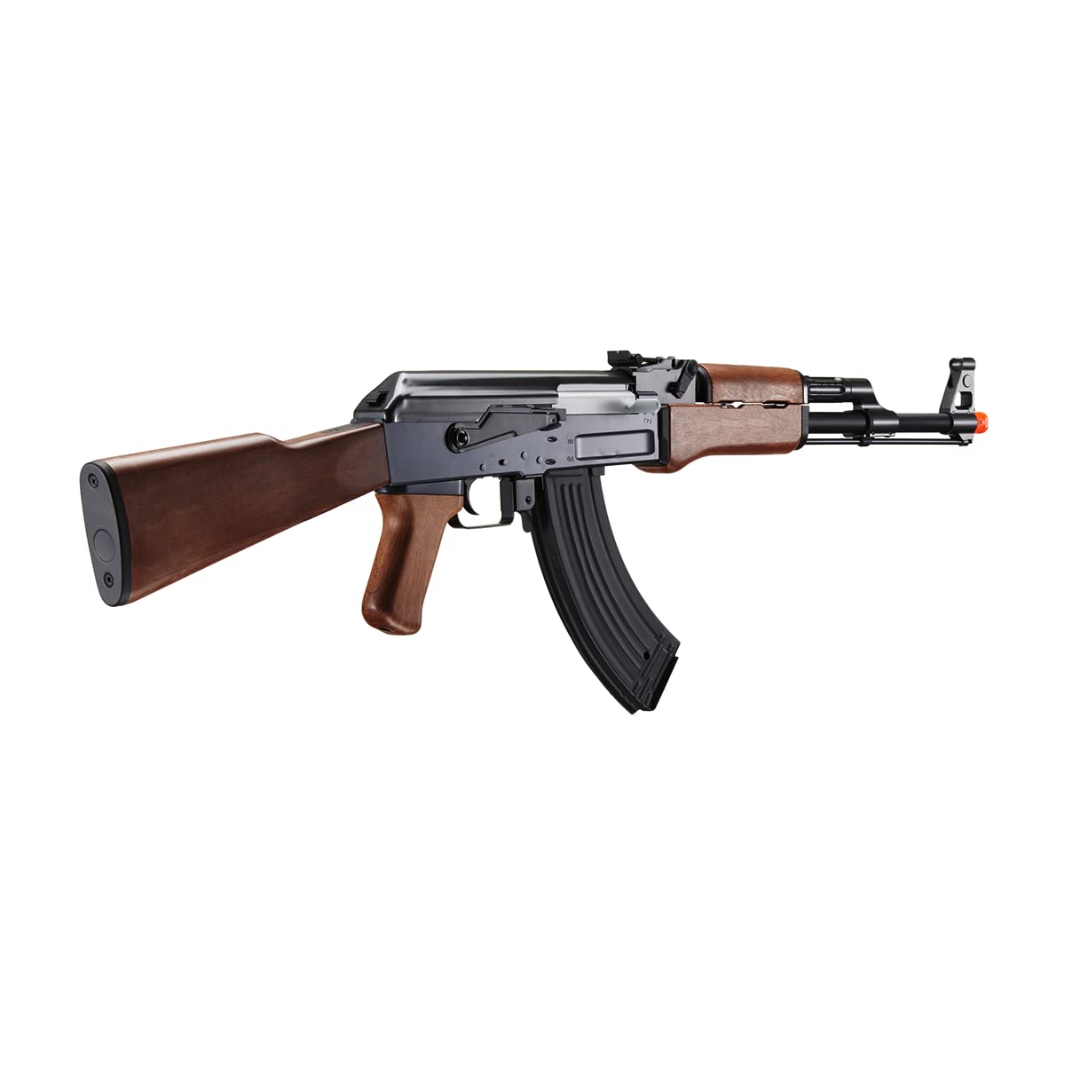 Lancer Tactical Gen 2 Full Metal AK-47 Airsoft AEG Rifle with Battery & Charger - 400 FPS High Power Electric Airsoft Gun - Wood Stock for Outdoor Airsoft Battles & Tactical Training (LT-728-G2)