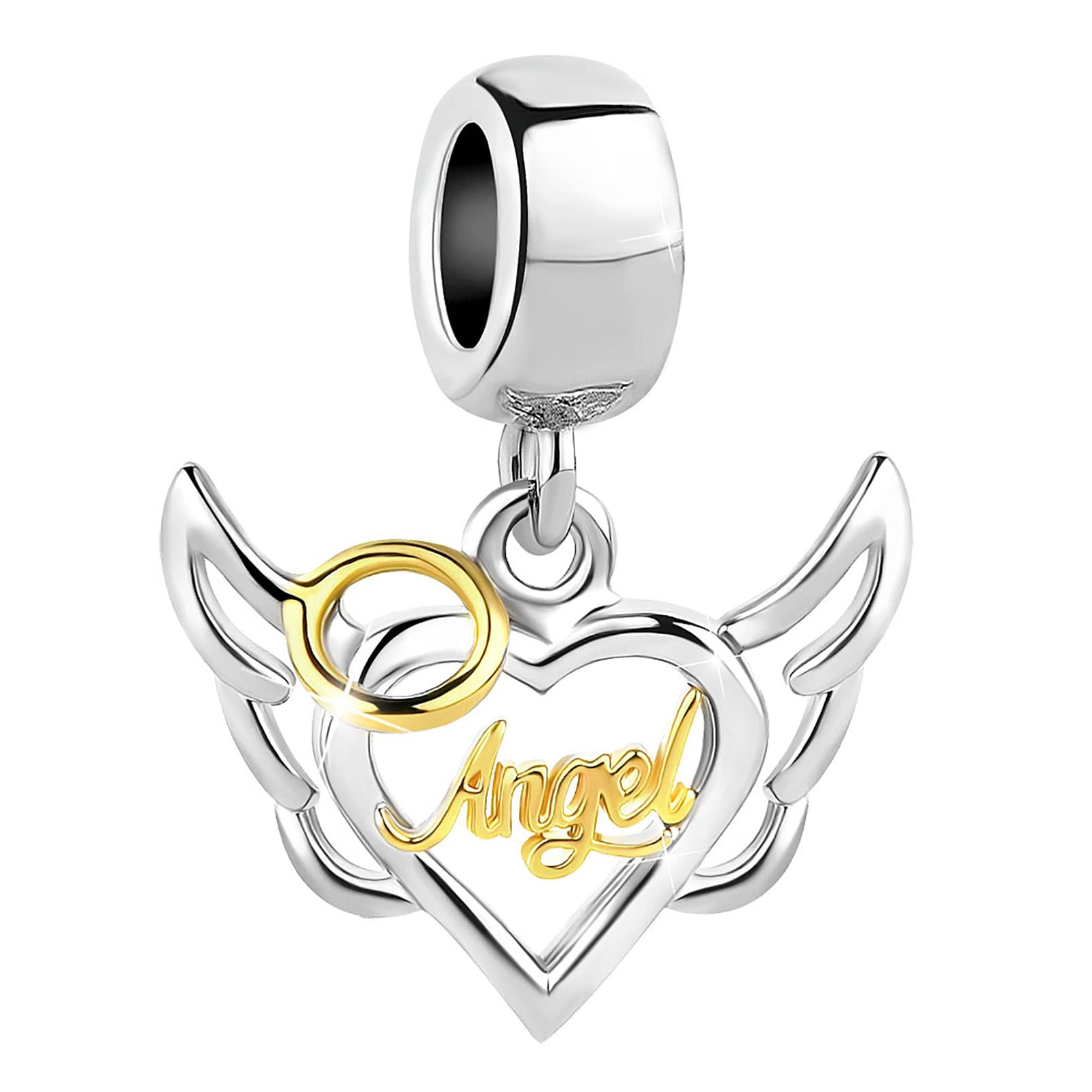 Guardian Angel Charm Pendant for Pandora Bracelets - Dangle Charm for Women, Gift for Birthday, Christmas & Special Occasions | Perfect for Jewelry Making, DIY Crafts & Personalized Gifts