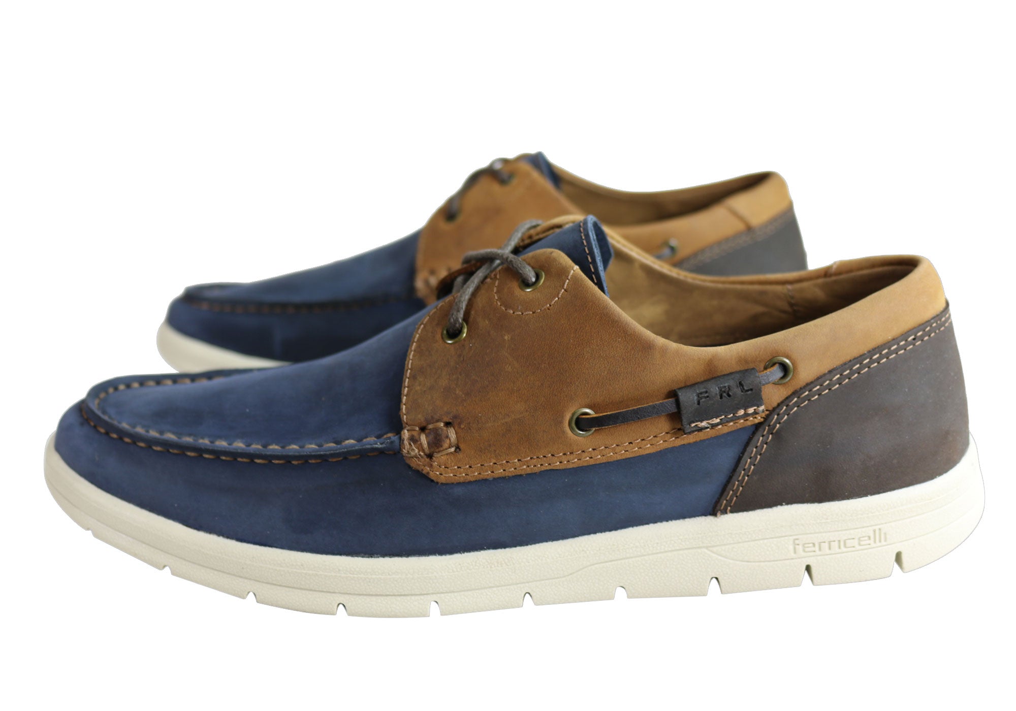 Ferricelli Men's Comfortable Cushioned Leather Lace-Up Casual Shoes - Perfect for Work, Walking & Everyday Wear