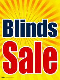 Custom Vinyl Window Sign for Blinds Sale - Weatherproof & Eye-Catching Advertising Decal | Perfect for Retail Stores, Home Improvement Shops & Seasonal Promotions