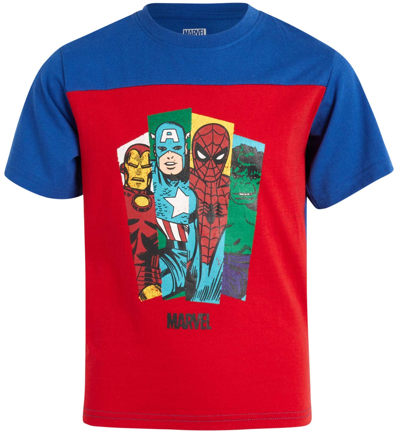 Marvel Avengers Boys' Graphic Character T-Shirts - Hulk, Spider-Man, Iron Man & Captain America | Superhero Cotton Tees for Kids | Perfect for Birthday Gifts, Cosplay & Everyday Wear