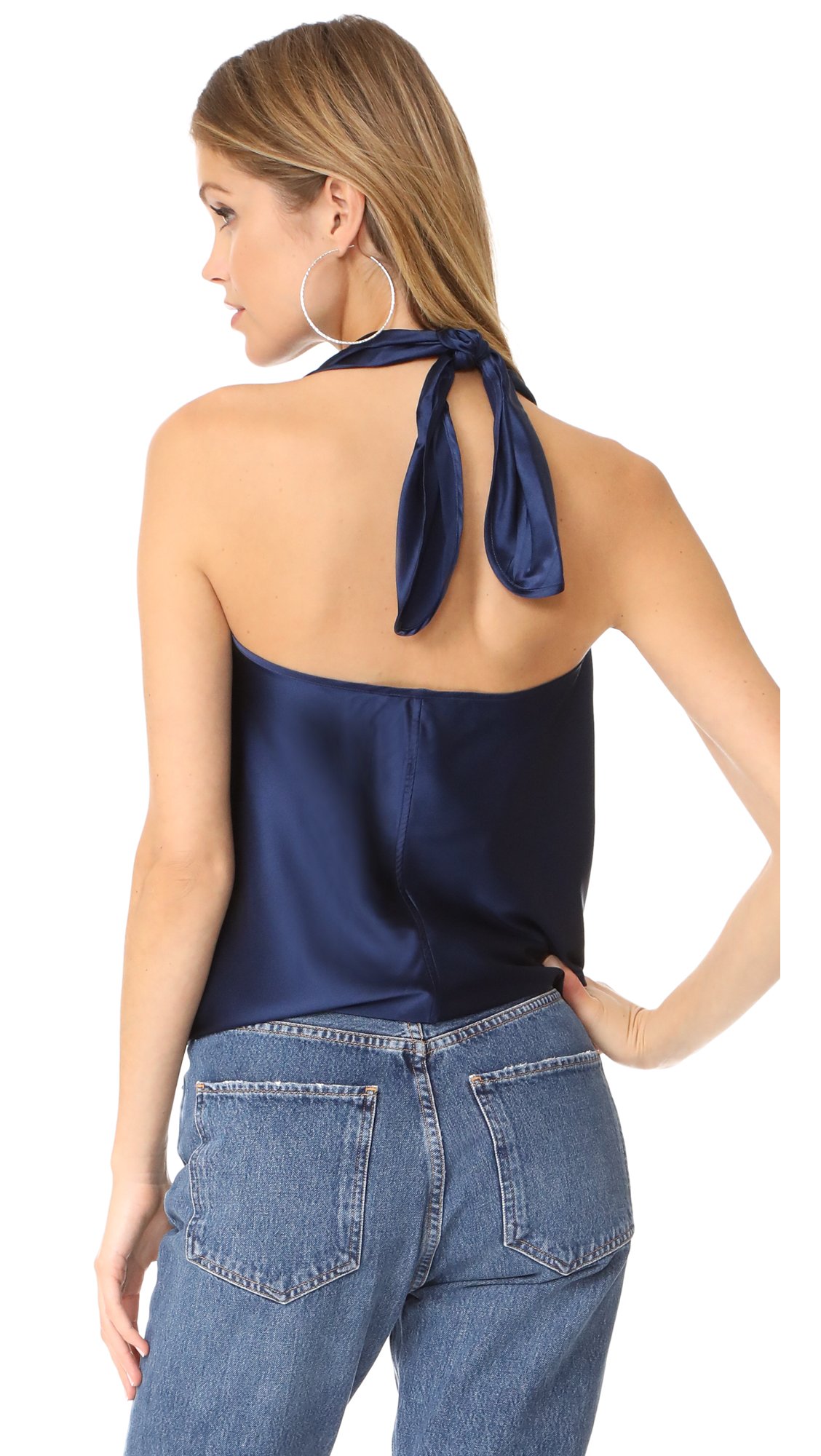 Ramy Brook Women's Harriet Silk Halter Top - Elegant Summer Blouse for Beach, Party & Night Out | Breathable & Comfortable Silk Top for Women