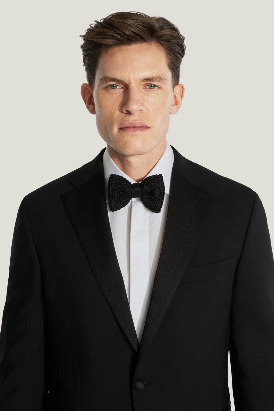 BRUNOTELLI Black Notch Lapel Tuxedo Suit for Men - Elegant Formal Wear for Weddings, Prom & Special Occasions
