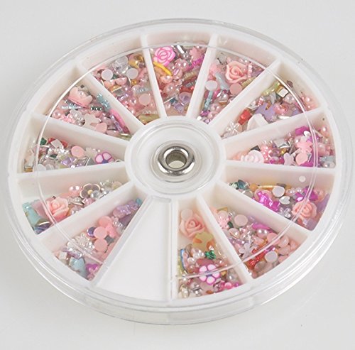 1200Pcs Mixed Flowers Bowknot Flatback Rhinestones - Artificial Gems Nail Art Tips, Slice Crystals & Pearl Beads for Manicure, Phone DIY Crafts | Perfect for Nail Art, Jewelry Making, and Home Decor Projects