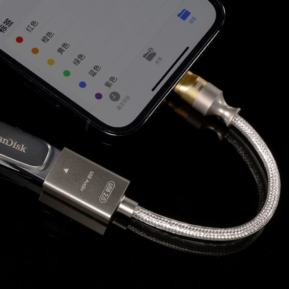 DD ddHiFi TC07F/MFi07F USB A to USB C & Lightning 2.0 OTG Adapter Cable - Fast Data Transfer for iPhone, Android, iPad, MacBook - Perfect for Music, Photos & File Sharing