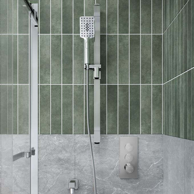 KALIA KAREO TB2 Thermostatic Shower System - 2-Way Push Button Ceiling Mount for Luxurious Spa-Like Bathroom Experience
