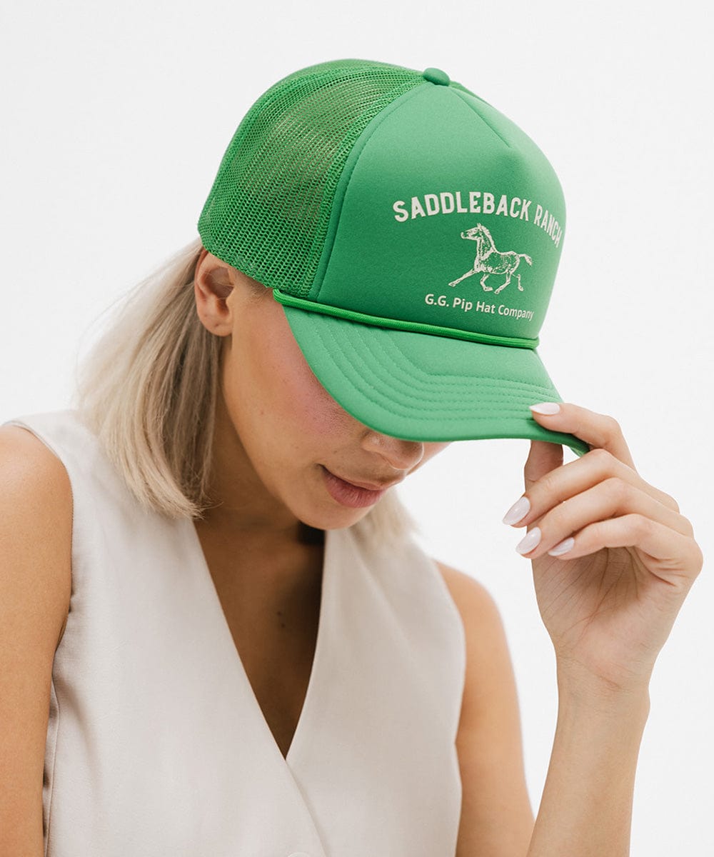 Premium Saddleback Ranch Trucker Hat - Durable Mesh Back & Adjustable Fit - Perfect for Outdoor Adventures, Rodeos & Country Lifestyle