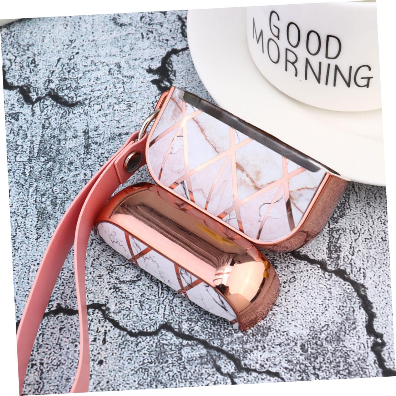 Premium Travel Headphones Case - Durable Protective Cover for Earphones with Electroplated Design | Perfect for Airplane, Commuting & Outdoor Use