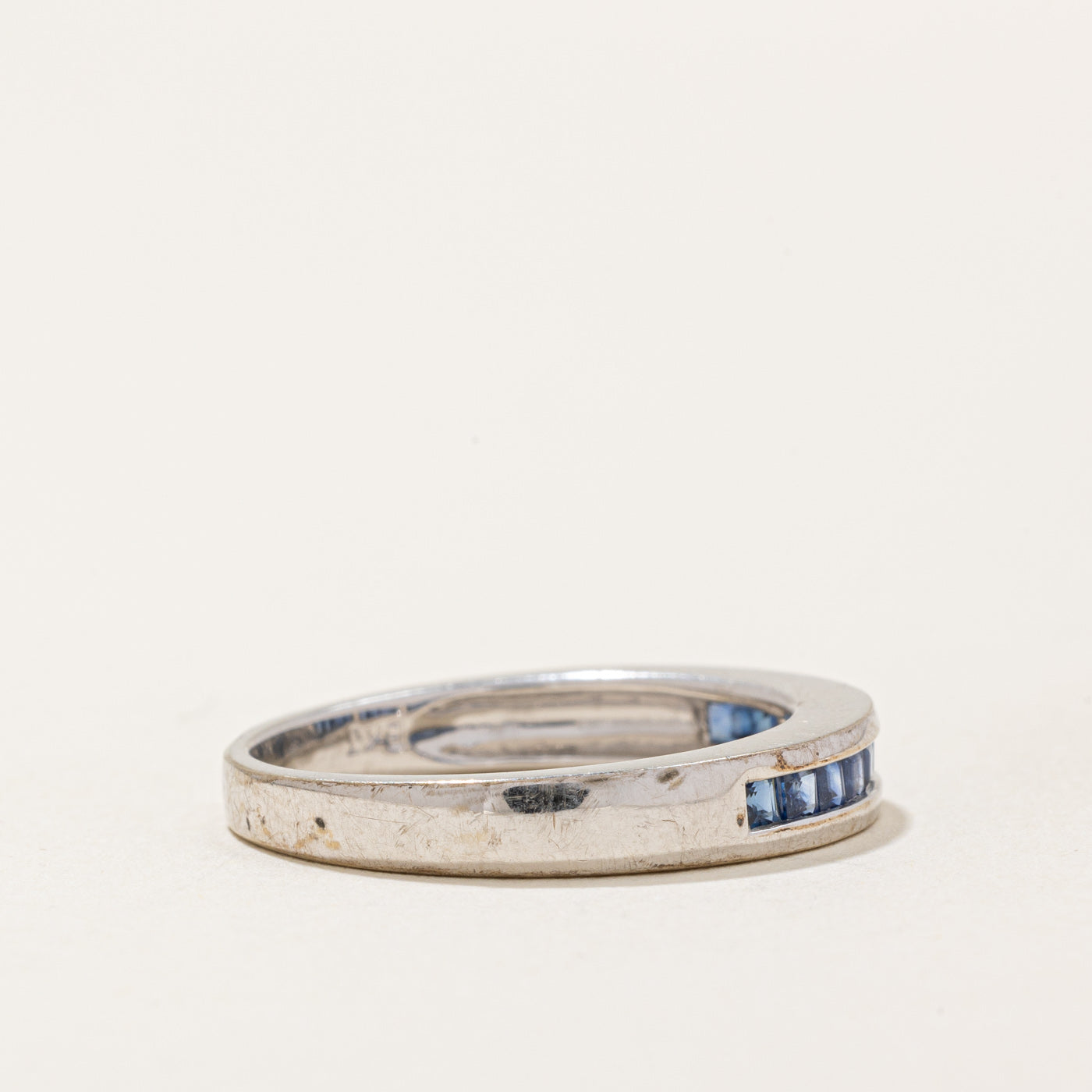 Channel Set Sapphire Ring - 0.24ctw Natural Sapphire, Size 6.75, Elegant Blue Gemstone Jewelry for Women | Perfect for Engagement, Anniversary, and Special Occasions