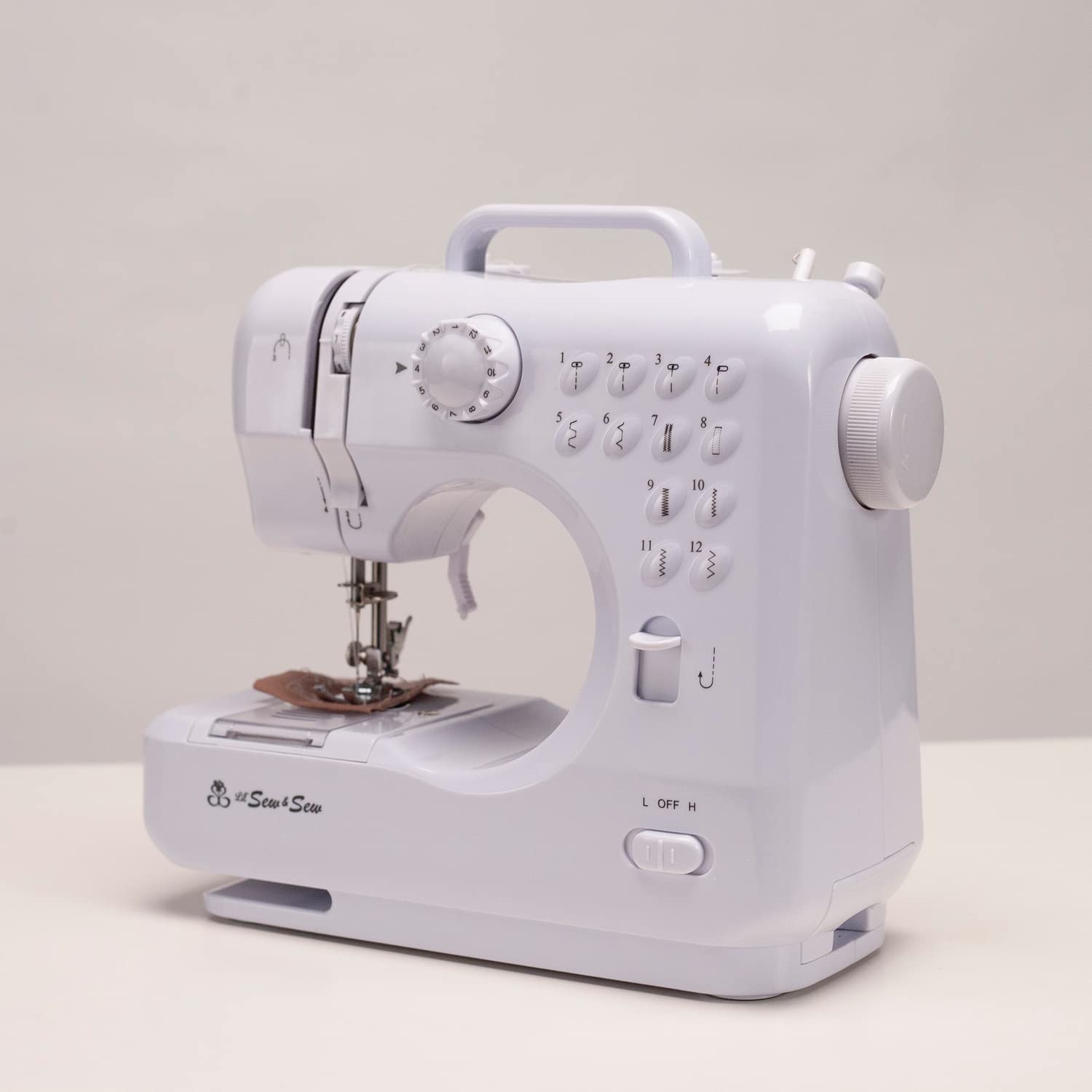 Michley LSS-505+ 12-Stitch Compact Sewing Machine for Beginners - White Portable Desktop Sewing Machine for Quilting, Mending & DIY Crafts
