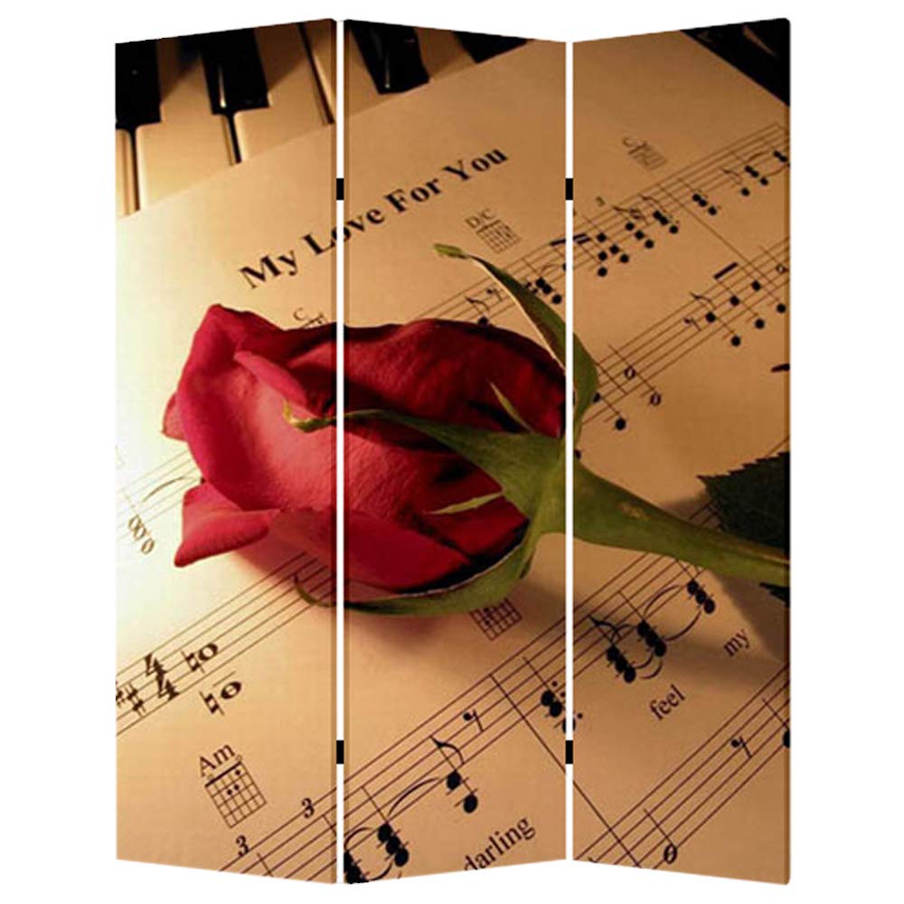 Screen Gems Music Room Divider - 6-Foot Tall Folding Room Partition for Home, Office & Studio - Soundproof Privacy Screen with Decorative Panels - Perfect for Creating Separate Spaces in Bedrooms, Classrooms & Events