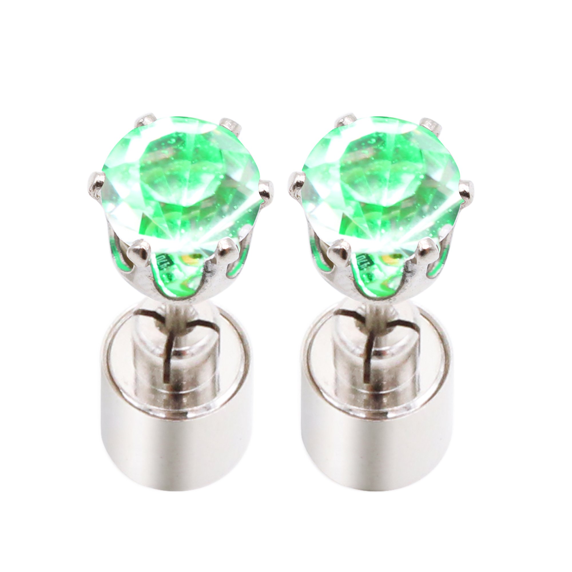 Flashing LED Earrings for Women & Men - Glowing Light Up Crystal Pendant Drop Earrings, Diamond Crown Studs for Dance Party, Halloween, Thanksgiving, Christmas, Raves, Concerts & Night Events