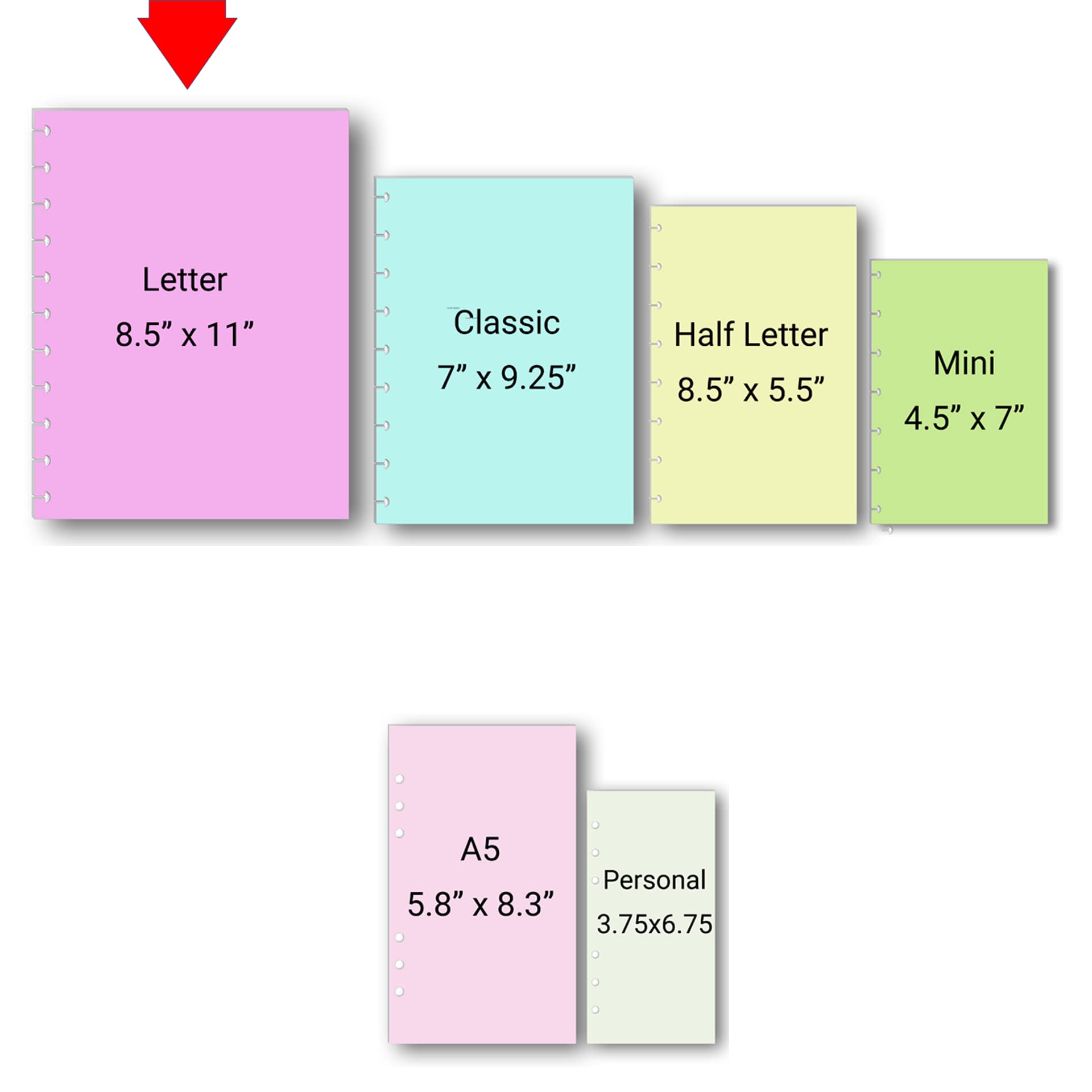 2024-2025 Monthly Planner Refills - 11-Disc Big Size Calendar Inserts (8.5