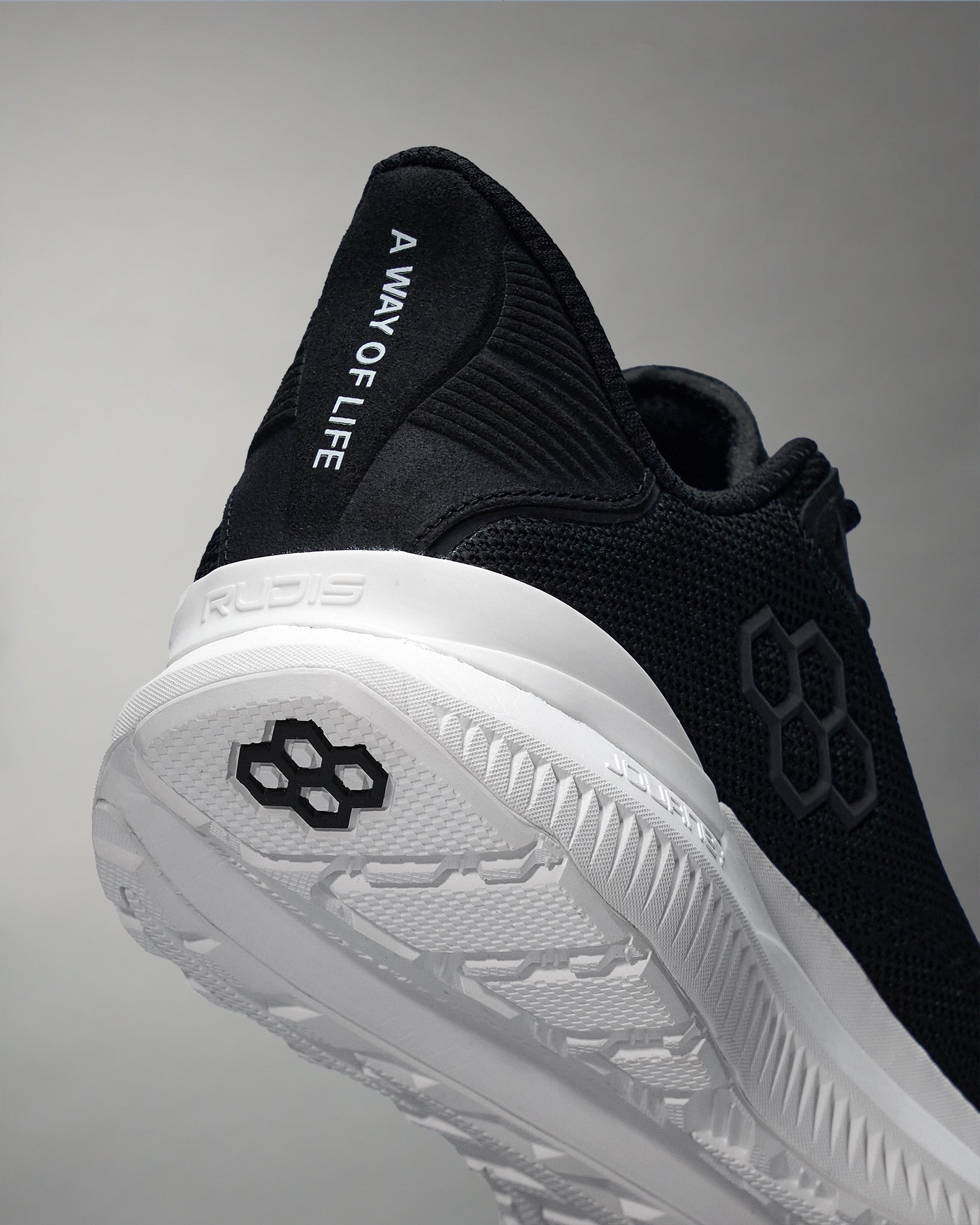 RUDIS Journey Knit Adult Wrestling Training Shoes - Black | Lightweight & Breathable for Grappling, Mat Work & Combat Sports