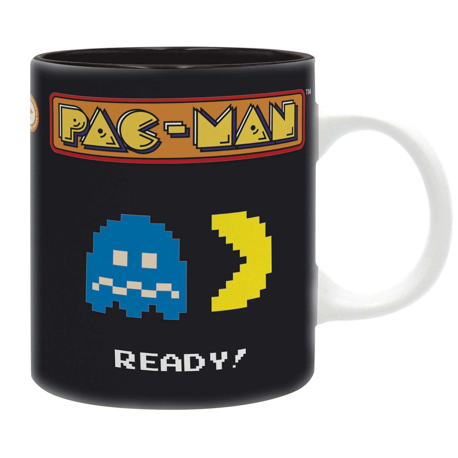 ABYSTYLE PAC-MAN Ceramic Coffee Mug 11 oz (320ml) - Pac-Man vs Ghosts Design - Perfect for Gamers, Office & Home Use