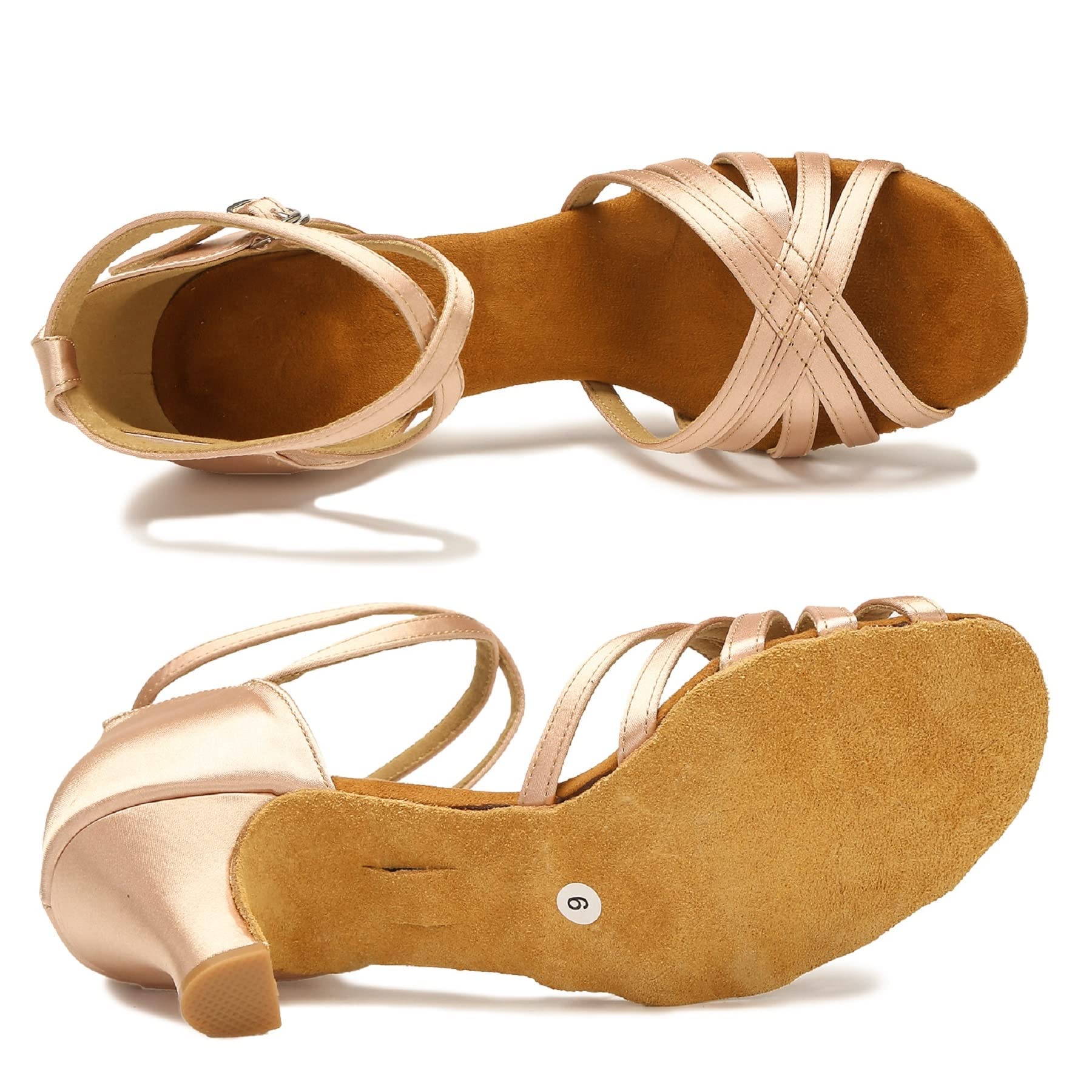 Best Women's Latin Salsa Dance Shoes - Low Heel Practice Sandals for Ballroom & Social Dancing - Perfect for Beginners & Professionals (Style S04) - Ideal for Dance Classes, Performances & Weddings