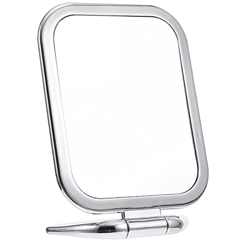 FOMIYES Double Sided Makeup Mirror with 10X Magnification - Adjustable Folding Vanity Mirror with LED Lights for Women & Girls | Perfect for Home, Bathroom, Dressing Table & Travel