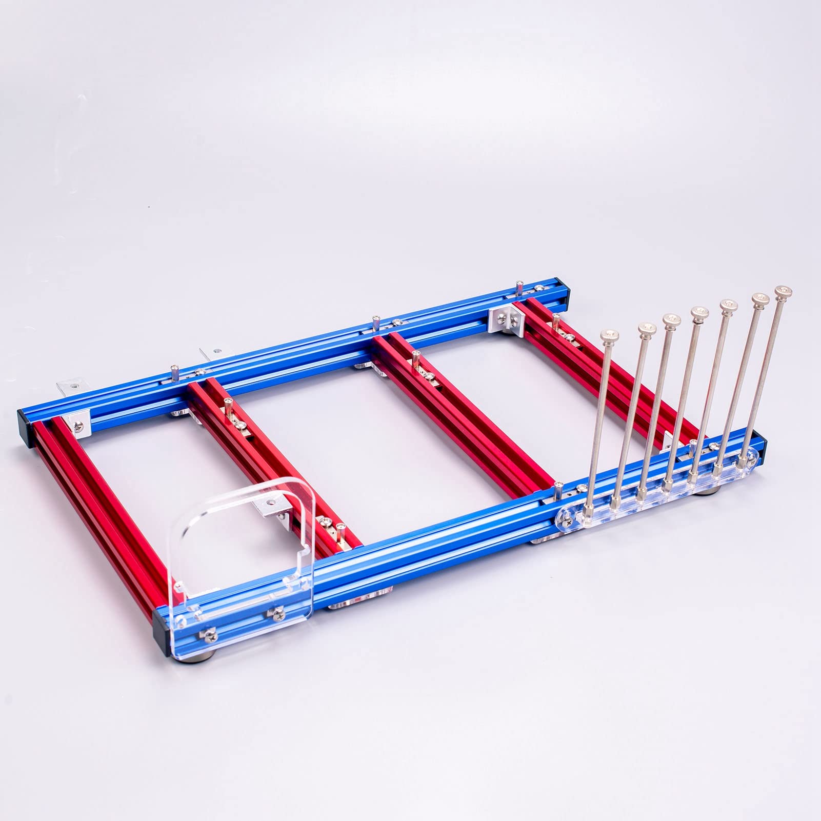 Mrisata ATX Open Frame Computer Case Bracket - Aluminum ATX Test Bench & Mining Rig Frame, DIY Barebone PC Case for GPU Mining, Gaming & PC Builds - Perfect for PC Testing, Overclocking & Custom Builds (Blue)