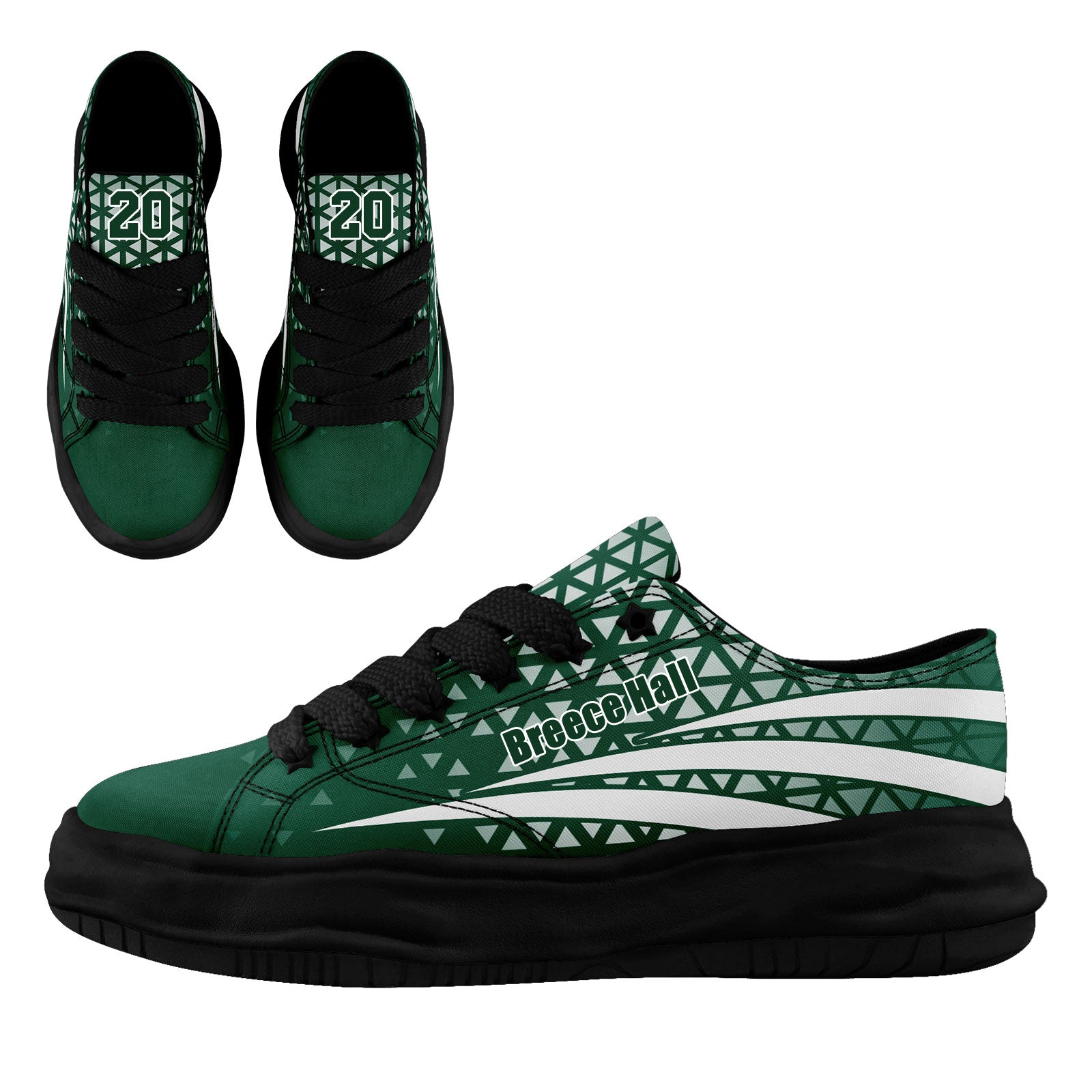 Custom Green & White New York Football Jersey with Matching Sports Shoes - Personalized Combo Set for Fans & Players | Game Day Outfit & Training Gear | D023031-28