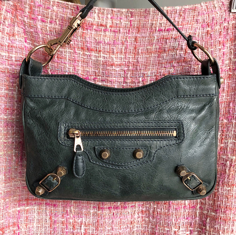 Balenciaga Dark Charcoal Grey Crossbody Hip Bag for Women | Stylish Shoulder Purse for Everyday Use, Travel & Night Out