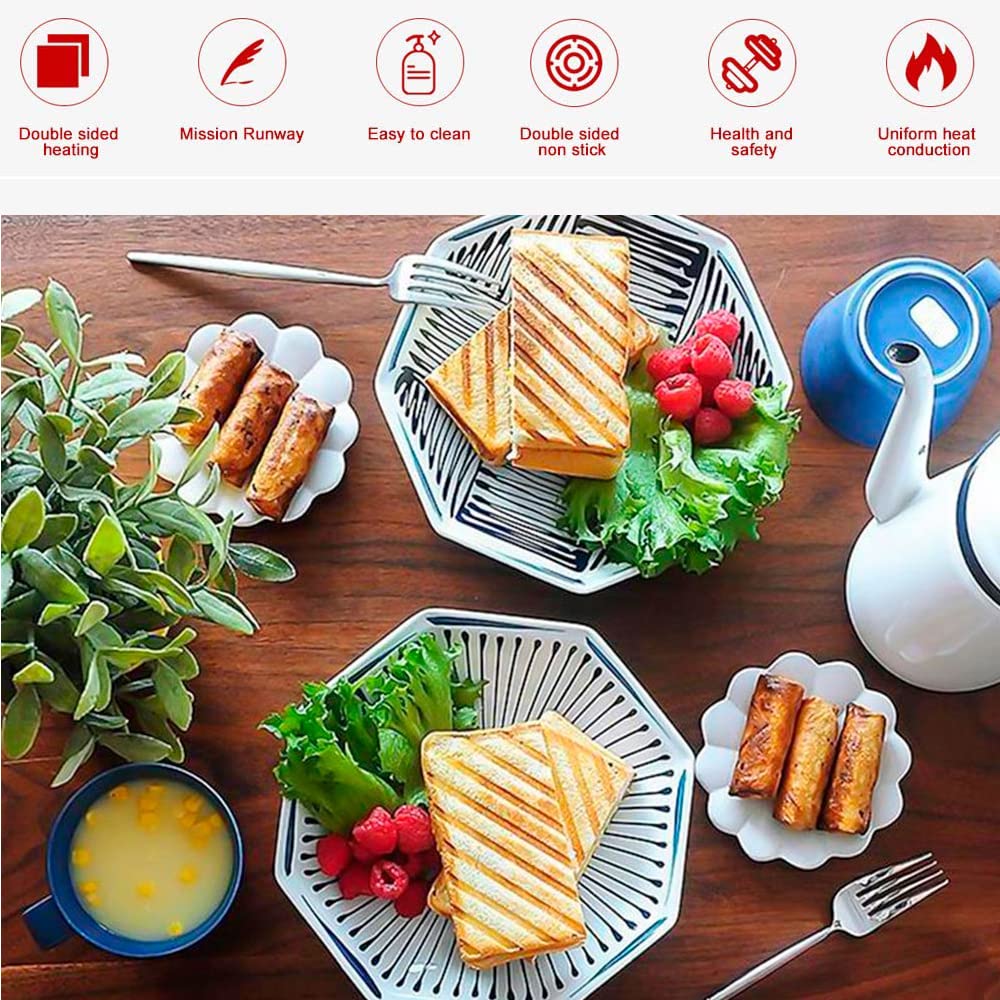 Non-Stick Double Sided Camping Toastie Maker - Stovetop Sandwich Grill with Heat-Resistant Handles for Home, Outdoors & Camping - Perfect for Picnics, RV Trips and Backpacking Adventures