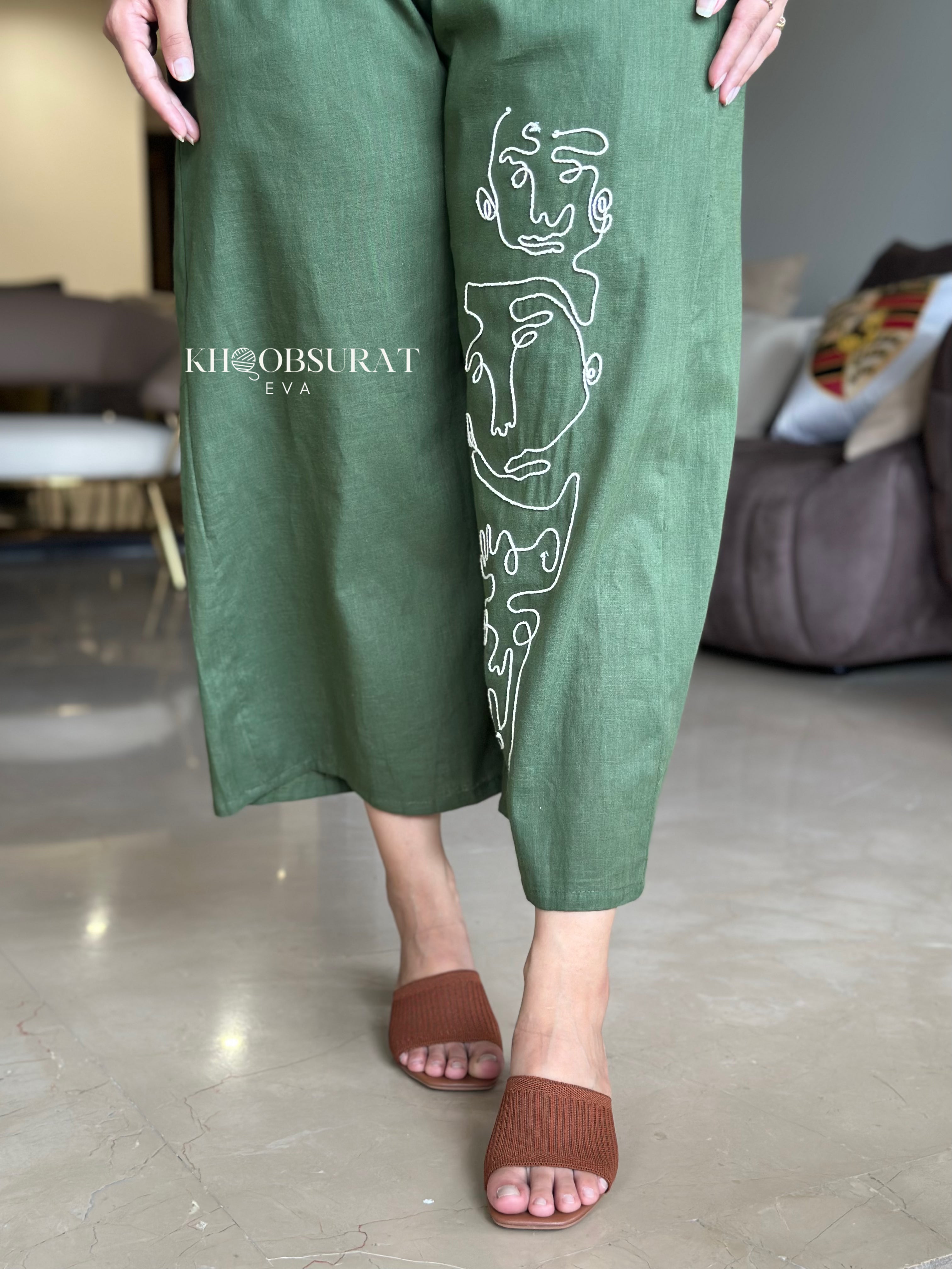 Stylish Green Casual Coord Set for Women - Soft & Comfortable Outfit for Everyday Wear | Perfect for Work, Travel & Relaxation