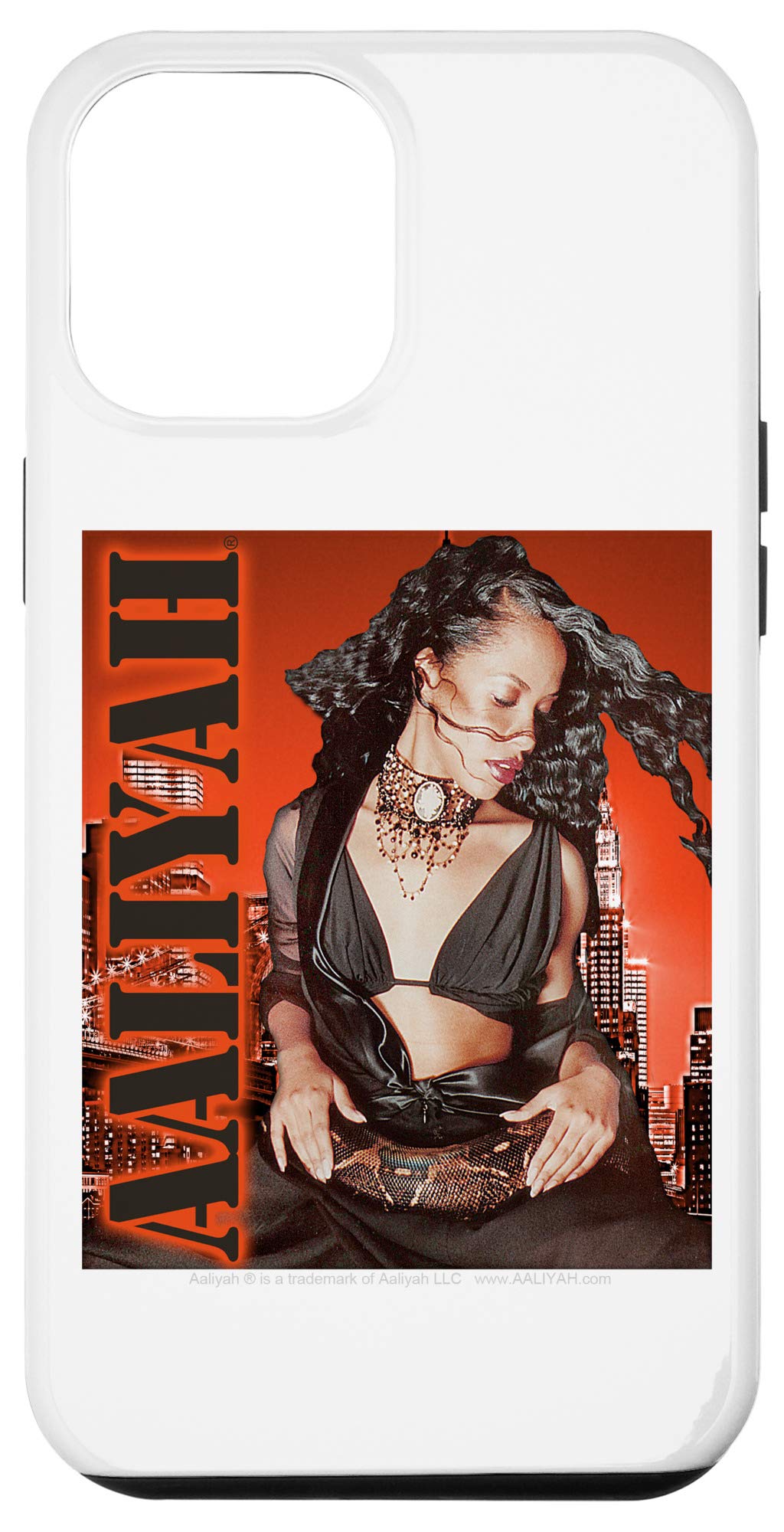iPhone 12 Pro Max Case - Premium Aaliyah Black Stencil Design Protective Phone Cover for Women & Men | Perfect for Daily Use, Travel & Gift Giving